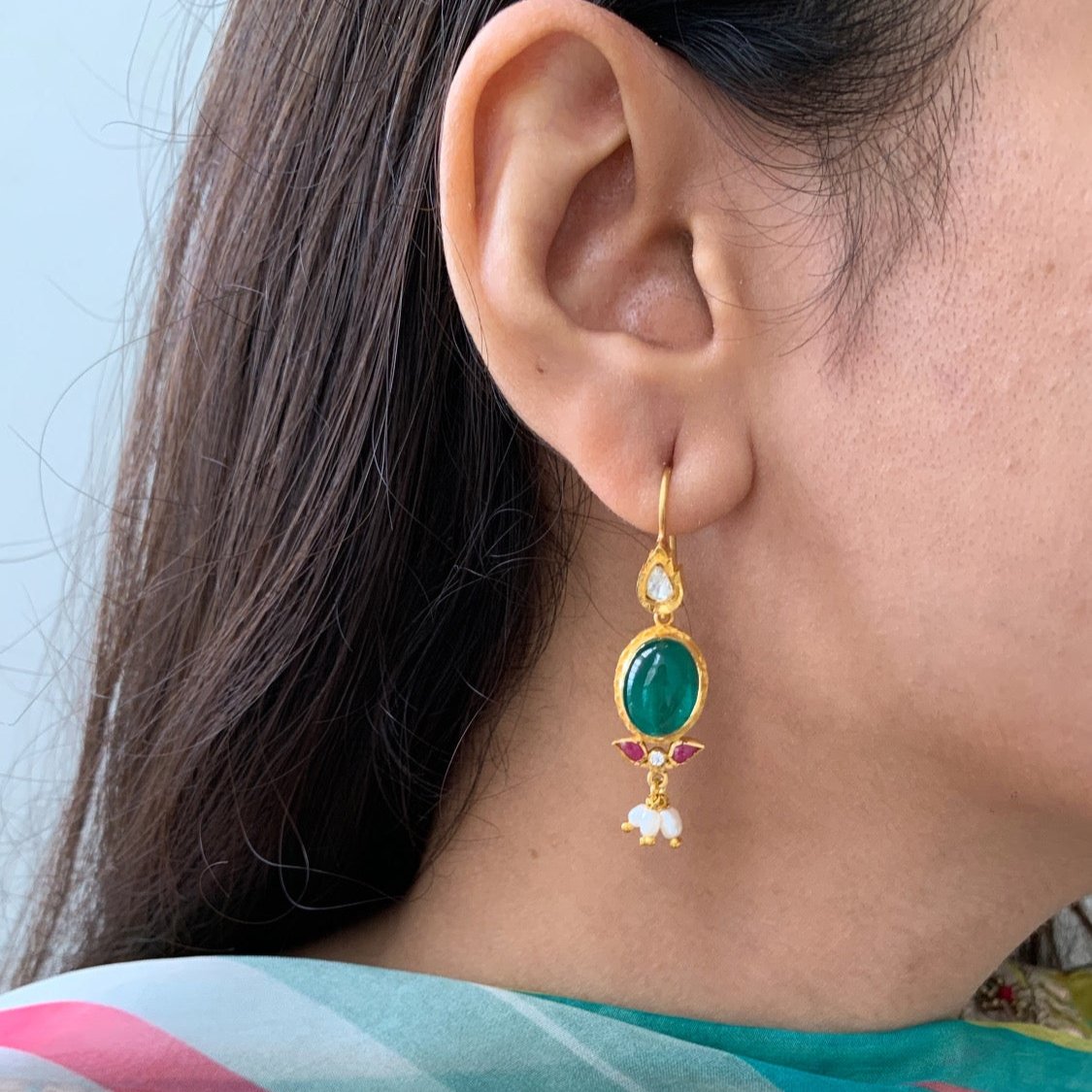 Royal Emerald Polki Balis