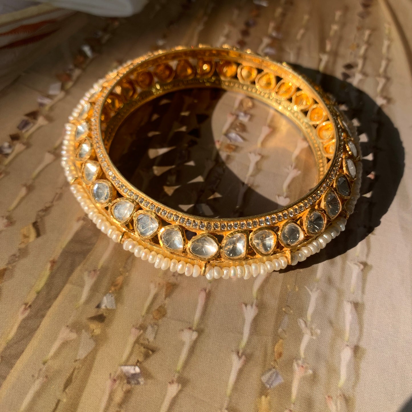 Polki Pearl Bangle