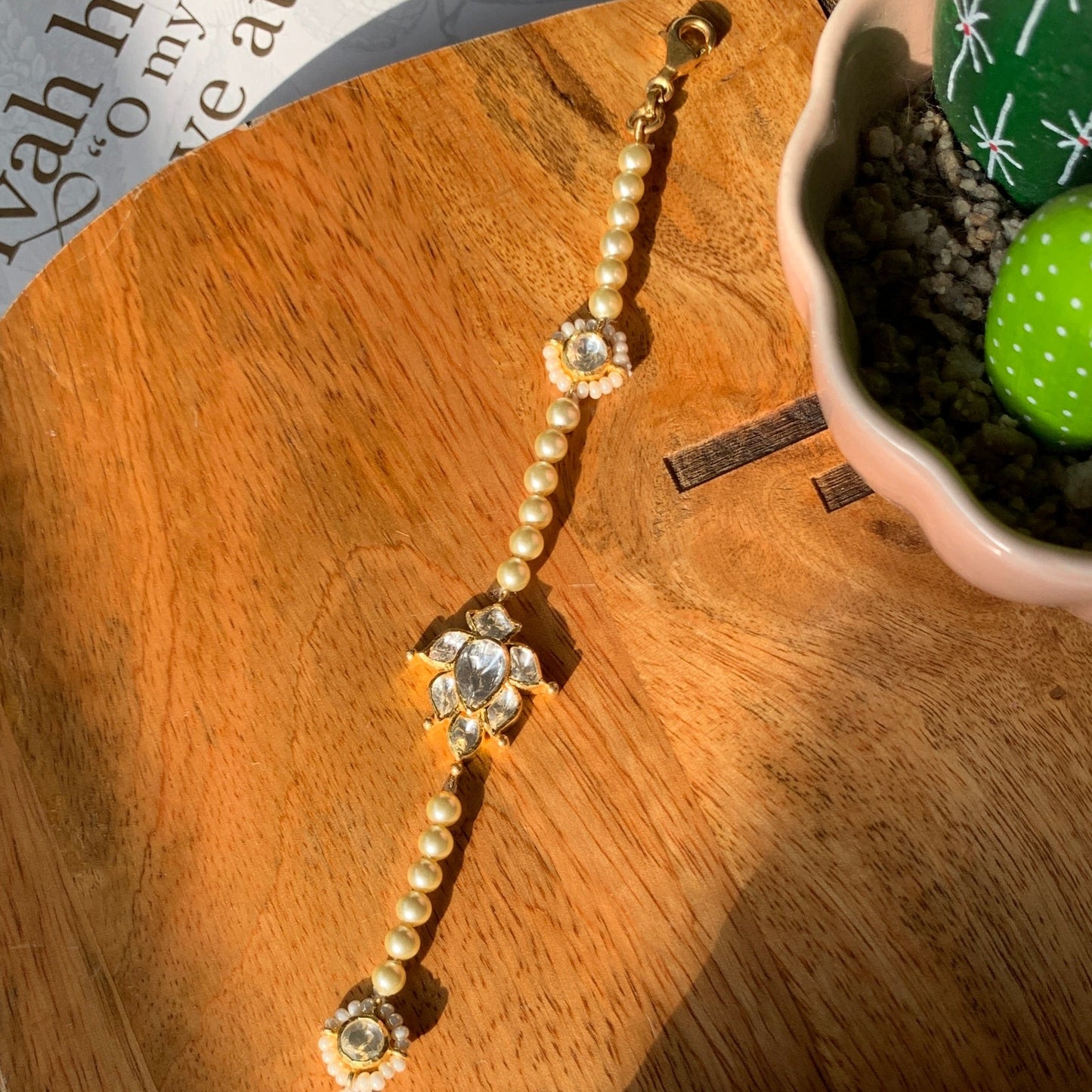 Nala Floral Polki Bracelet