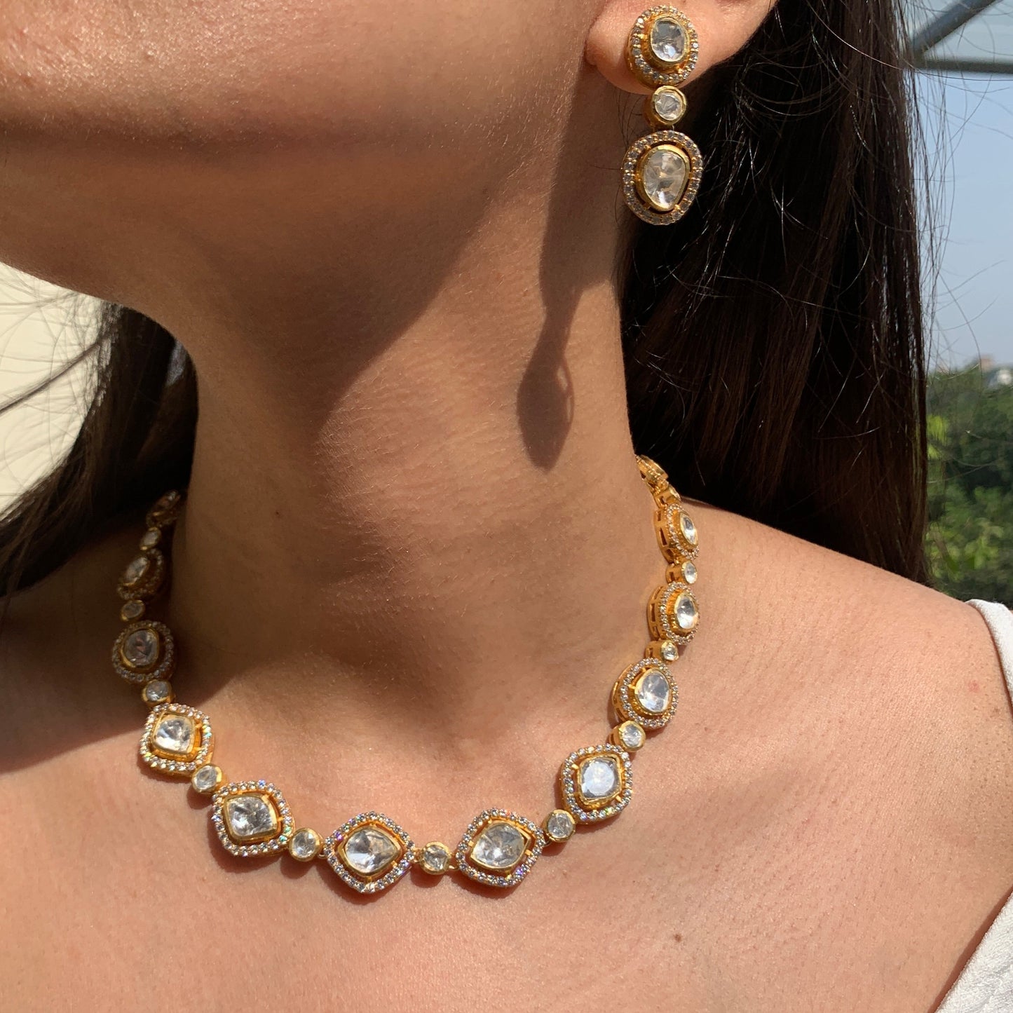 Classic Polki Necklace Set