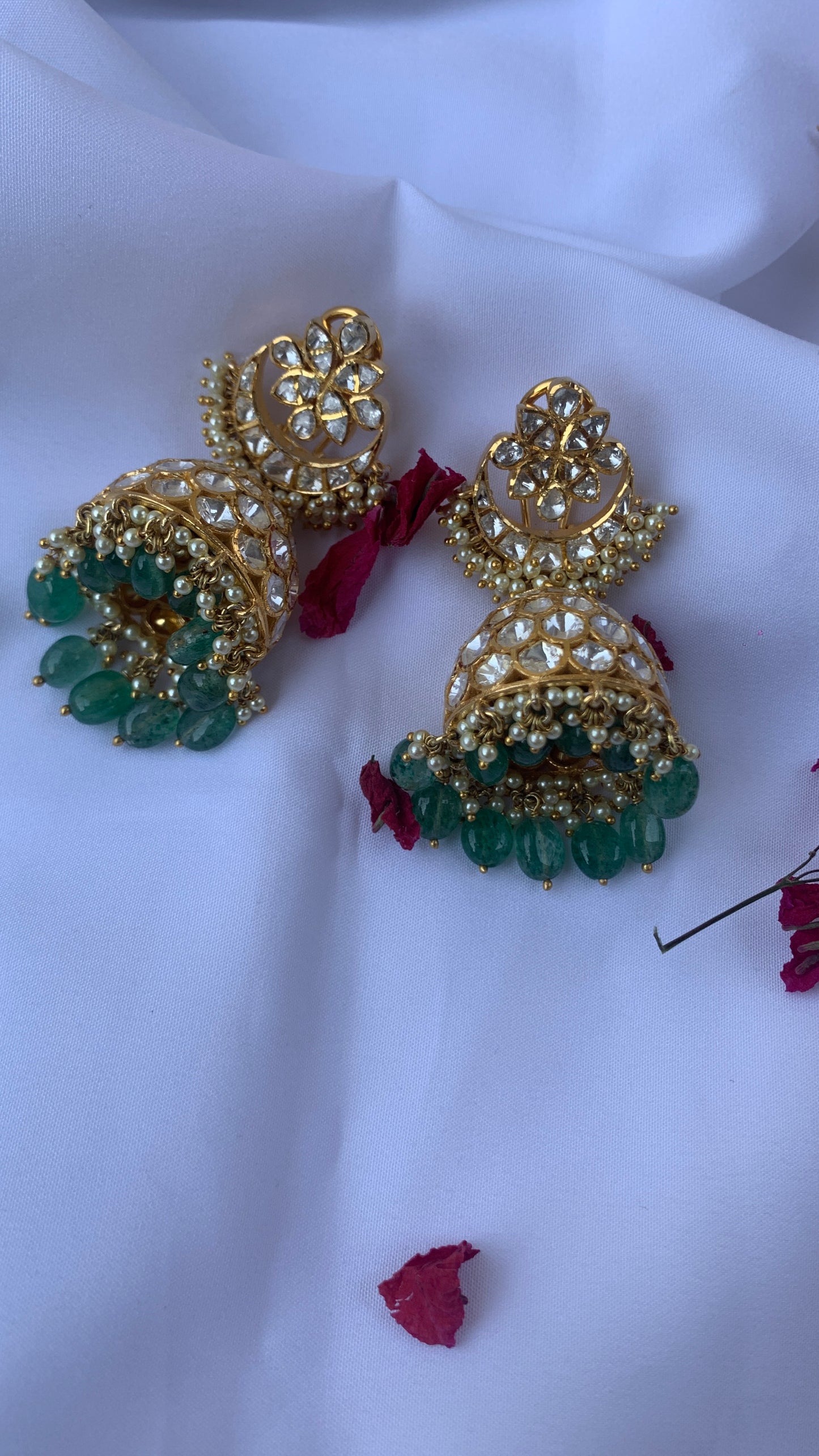 Polki Jhumkis