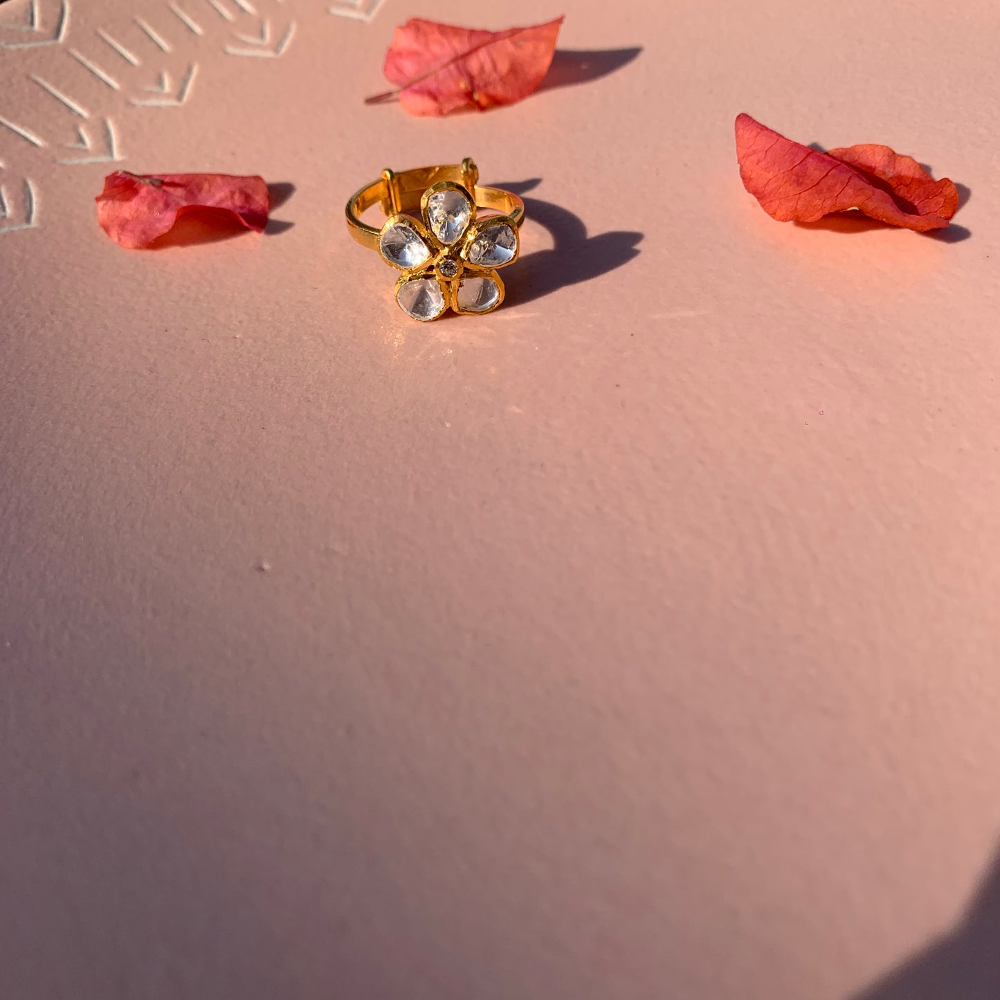 Floral Polki Ring