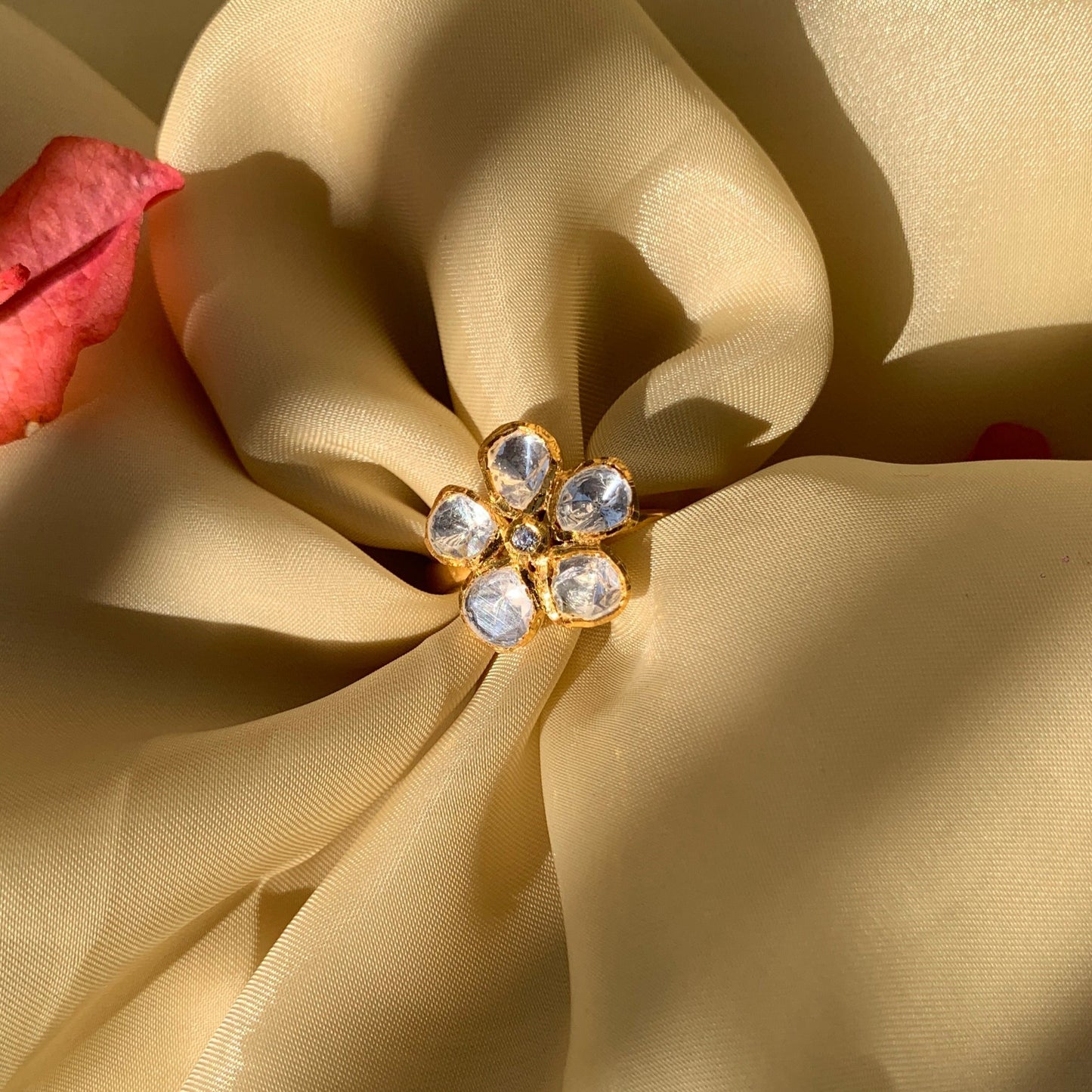 Floral Polki Ring