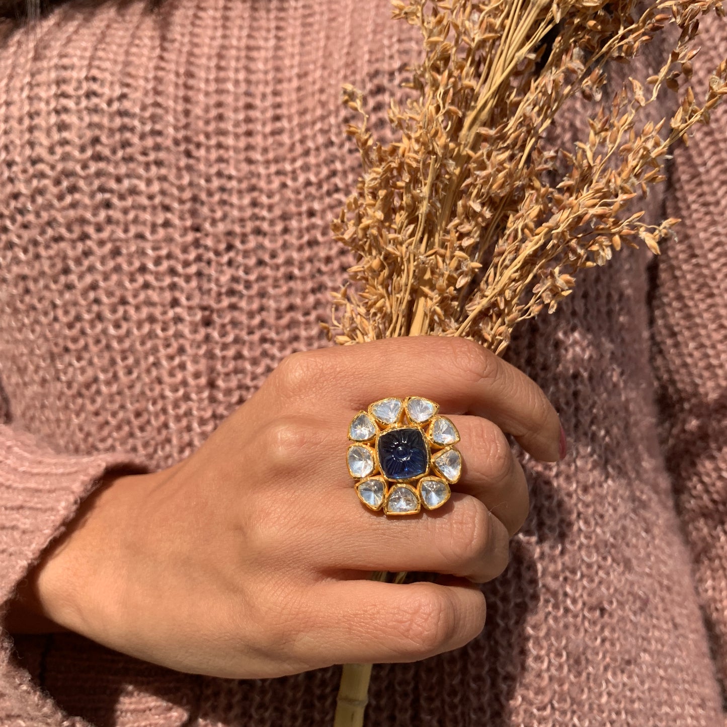Nila Polki Ring