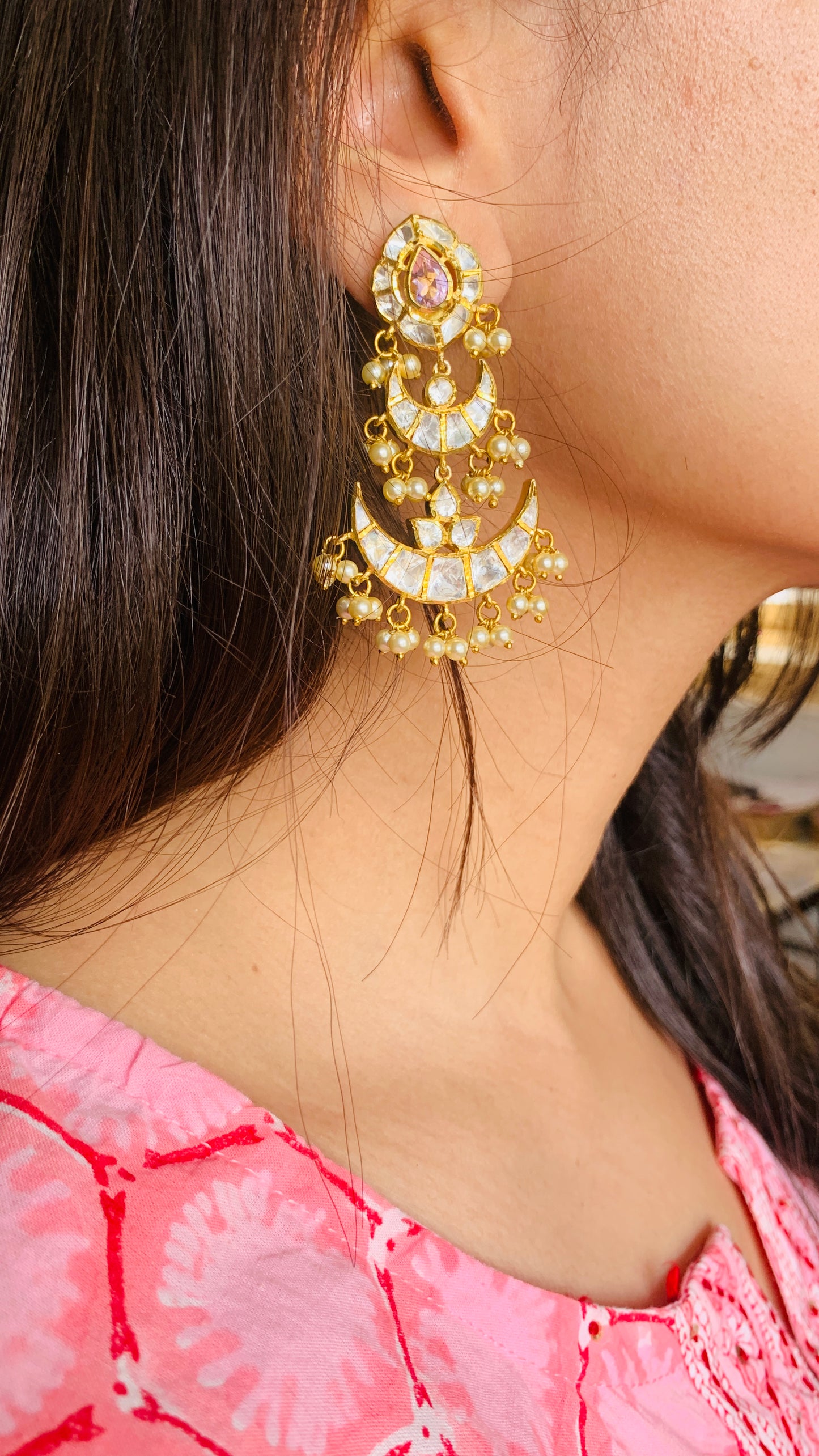 Chand Polki Earrings