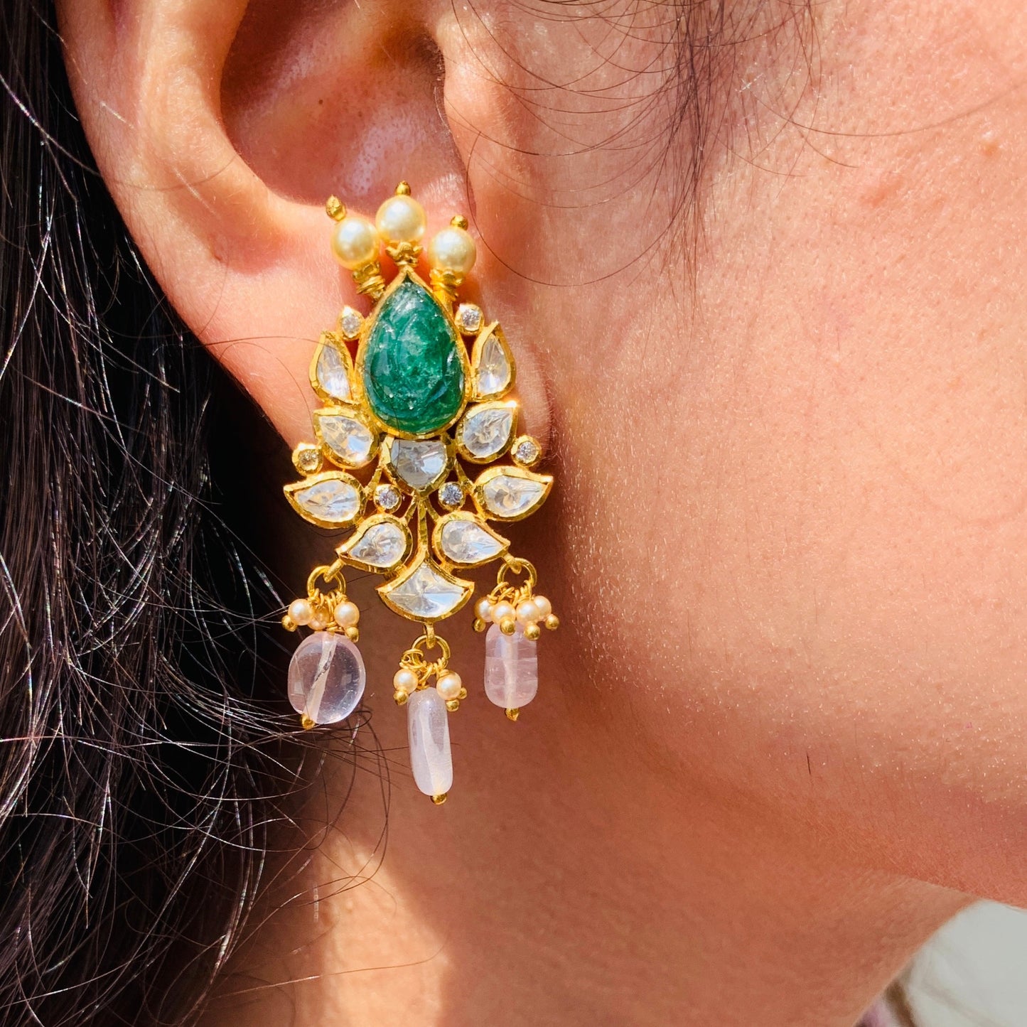 Malika Polki Earrings