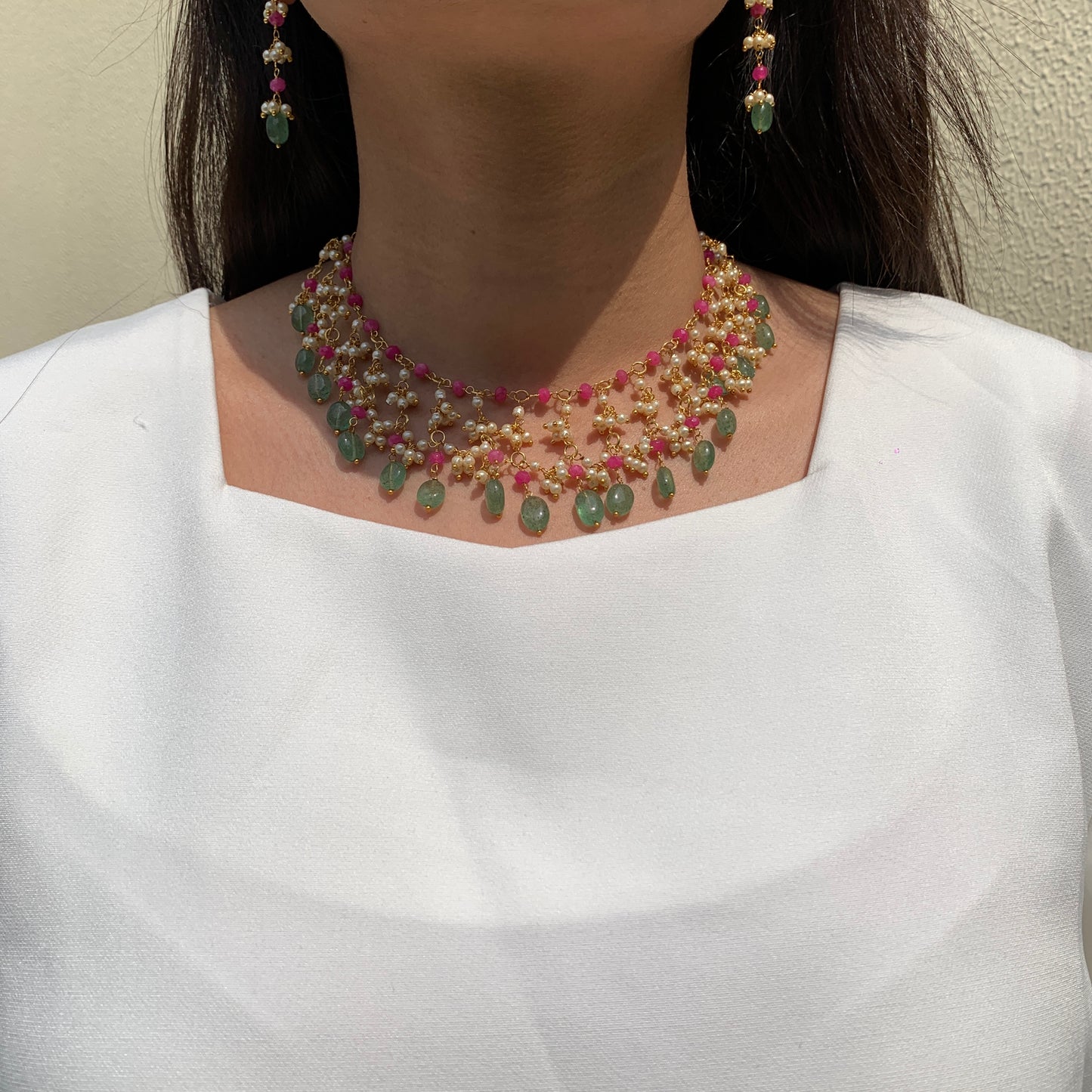 Fancy Brass Choker Set