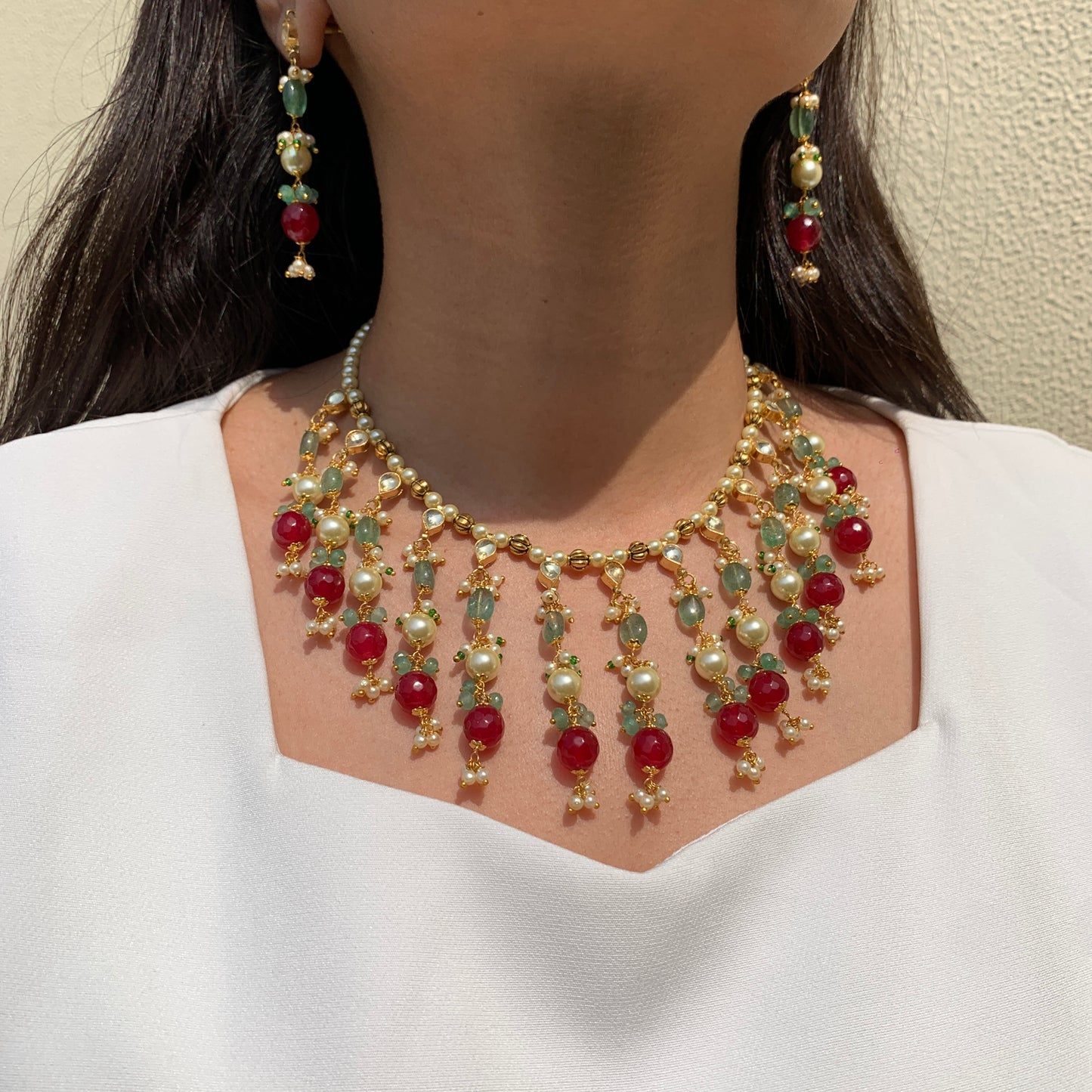 Delicate Multicolor Choker Set