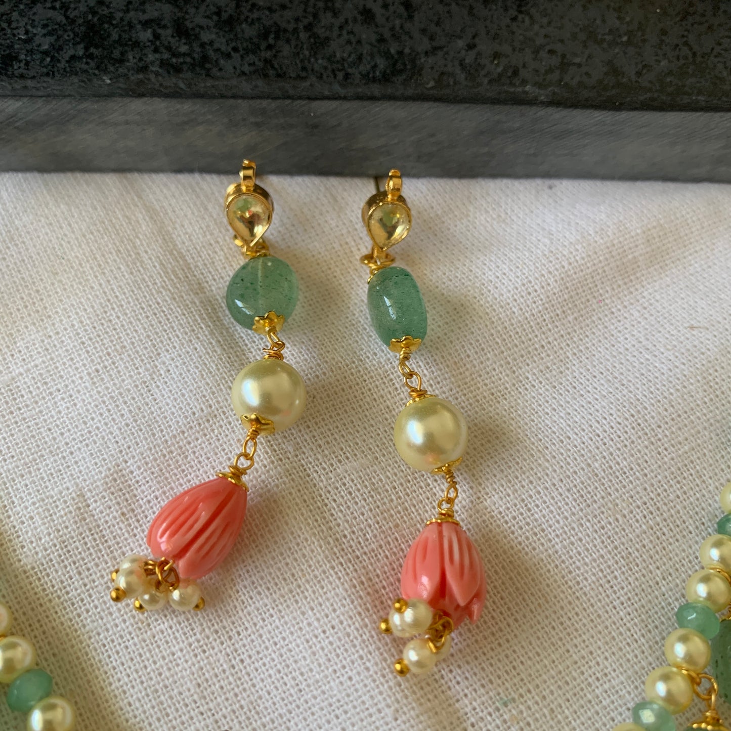 3 Color Pearls Necklace Set