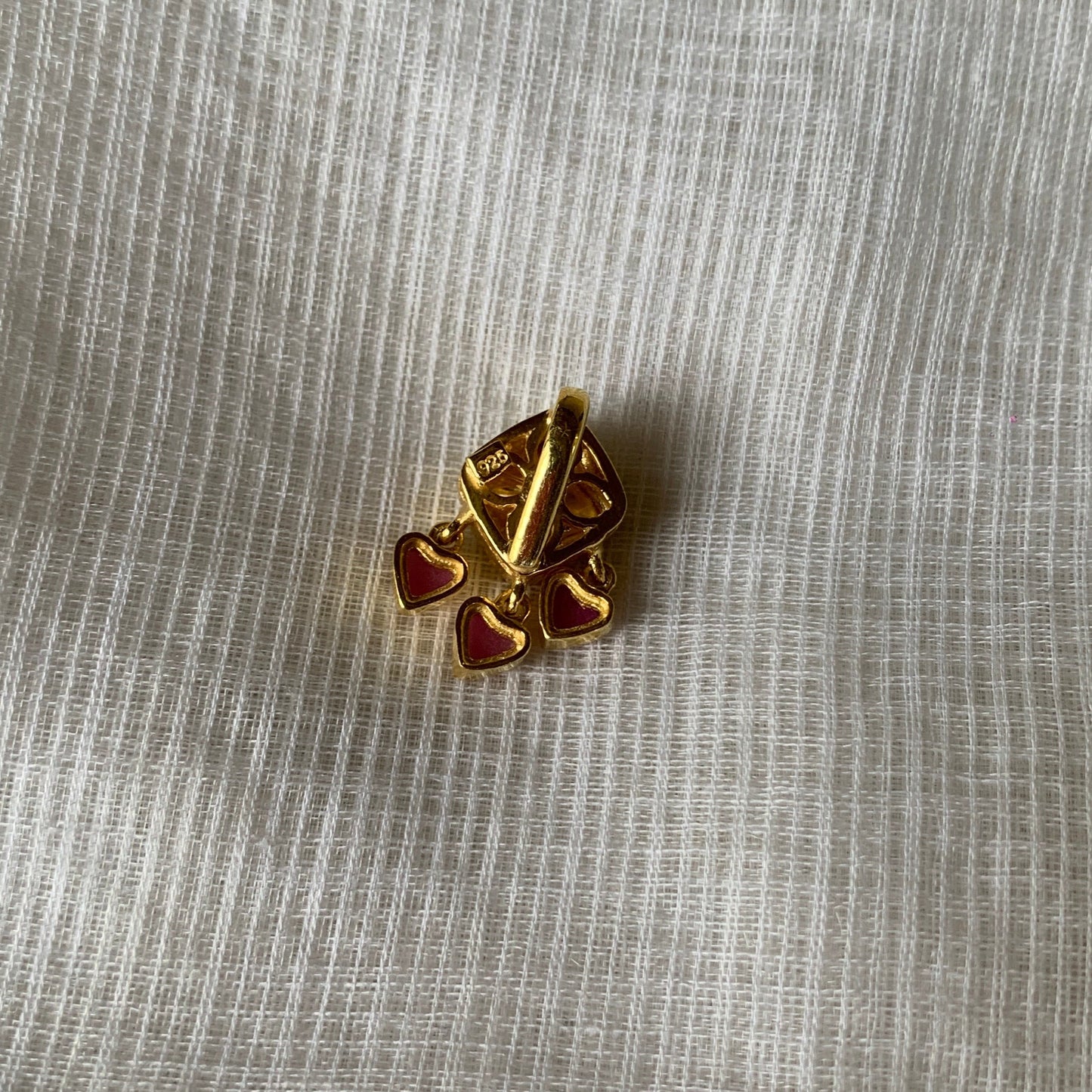 Heart Polki Pendant - Back Loop