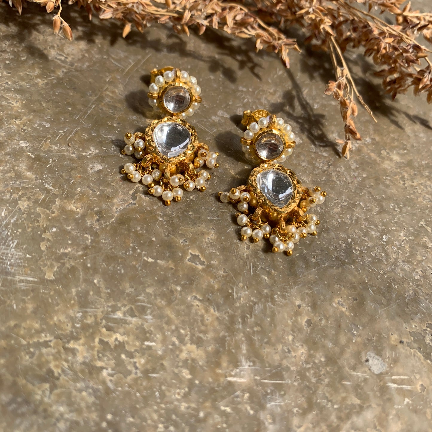 Pearl Small Jhumkis Earrings