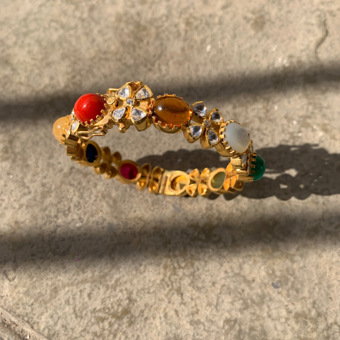 Navratan Polki Bangle