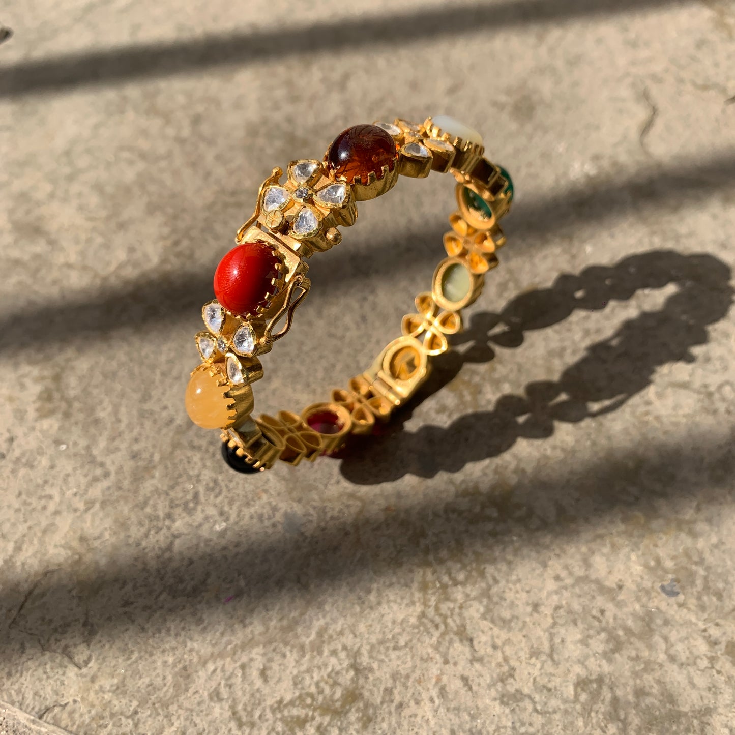 Navratan Polki Bangle