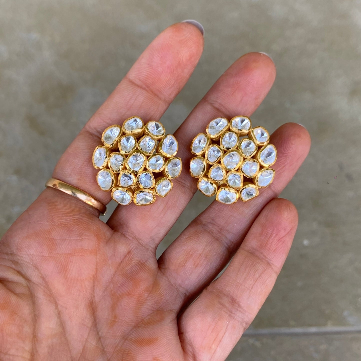 Statement Polki Studs