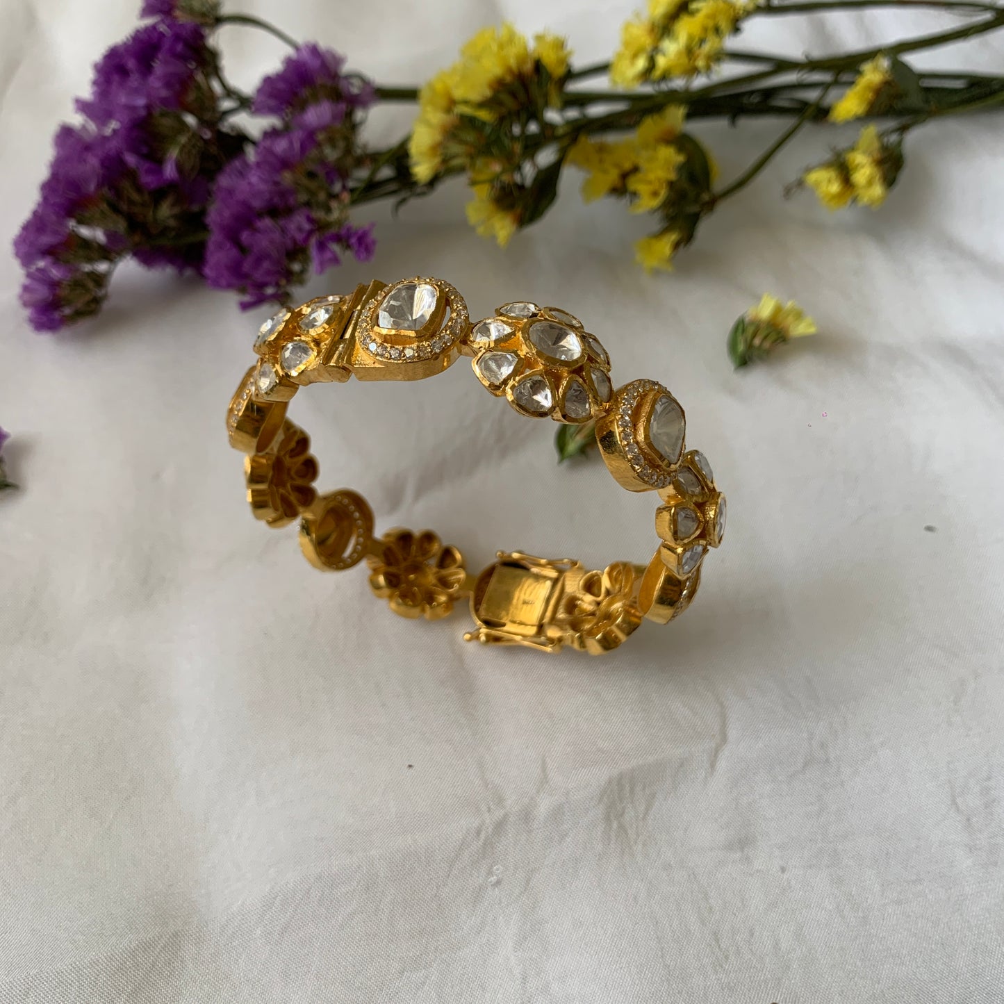 Floral Polki Bangle
