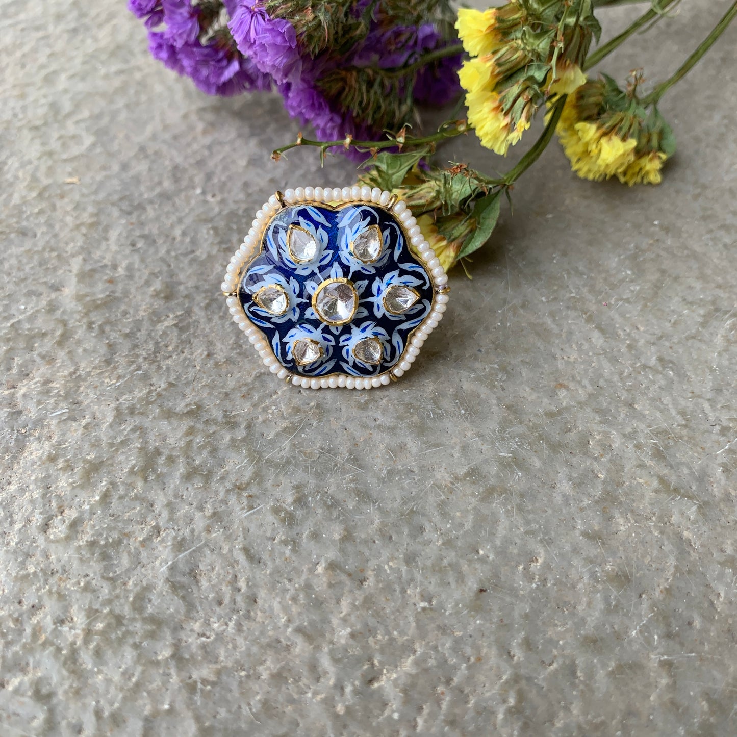 Firoza Polki Ring