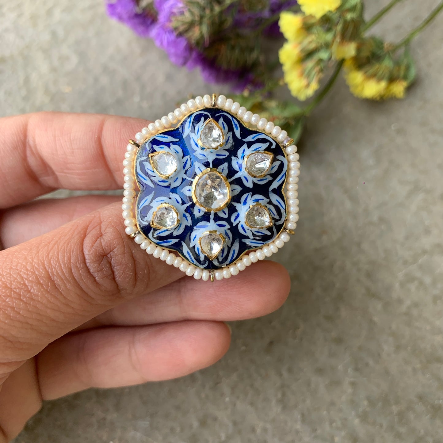 Firoza Polki Ring