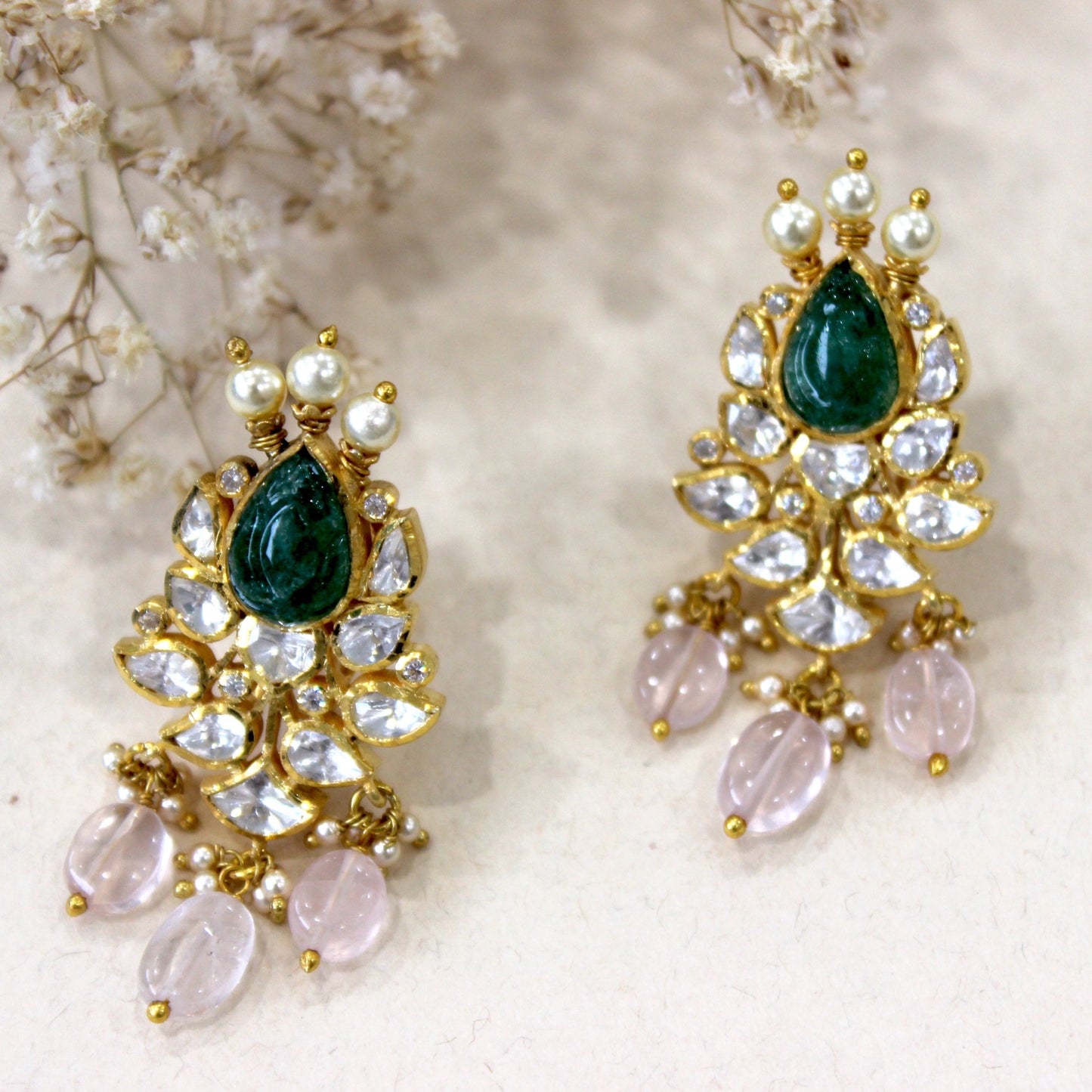 Malika Polki Earrings
