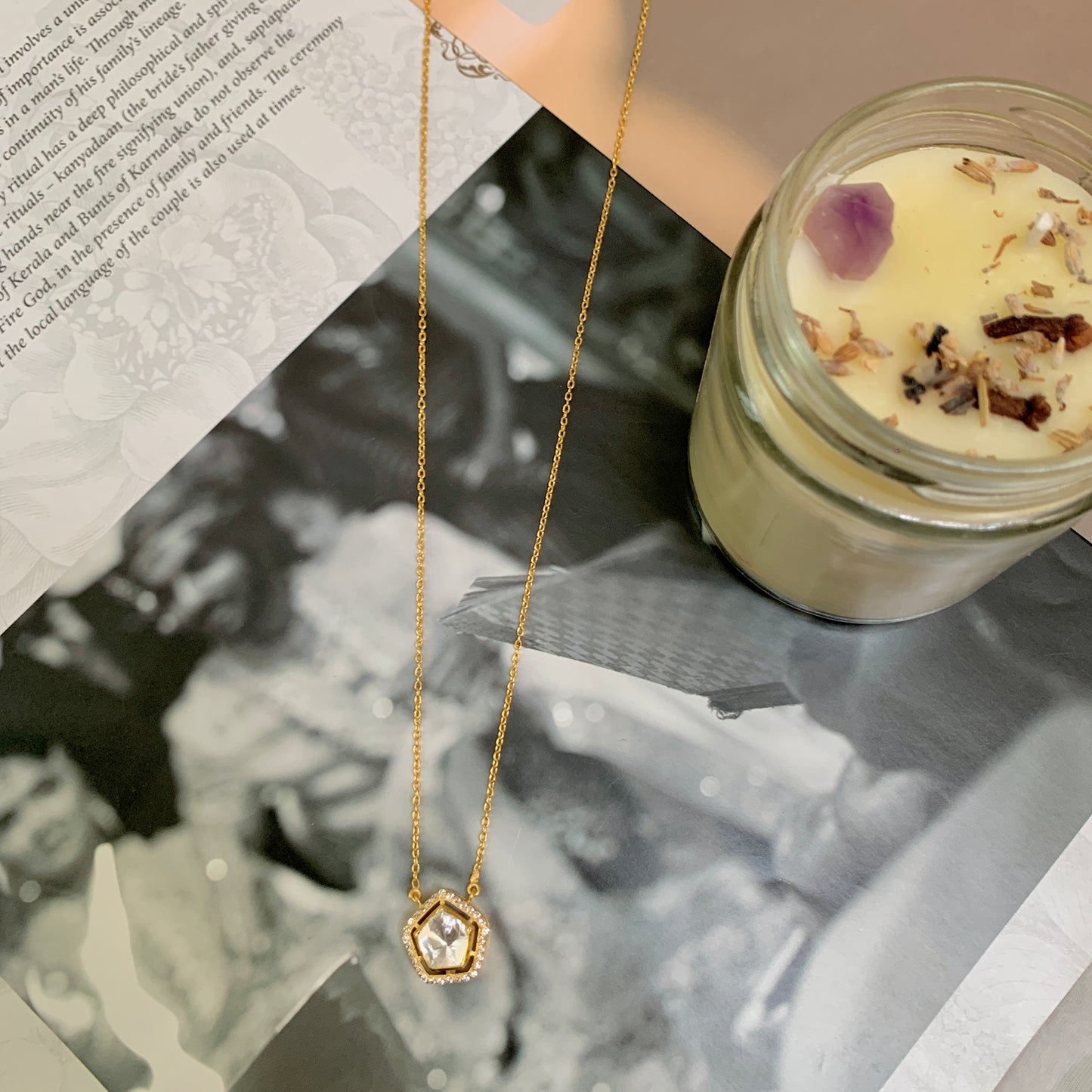 Pentagon Polki Pendant