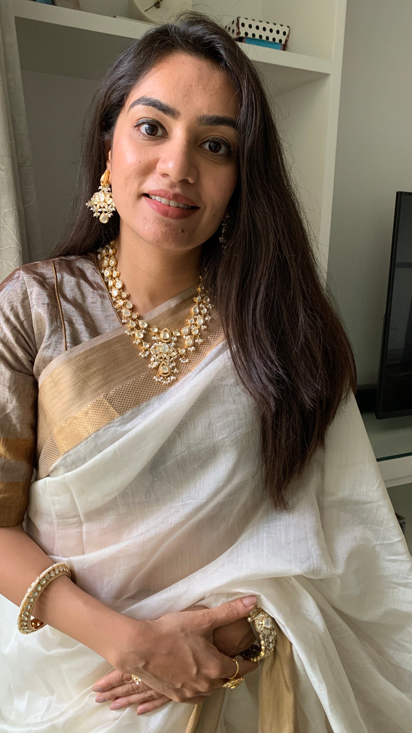 Lotus Pearl Necklace Set