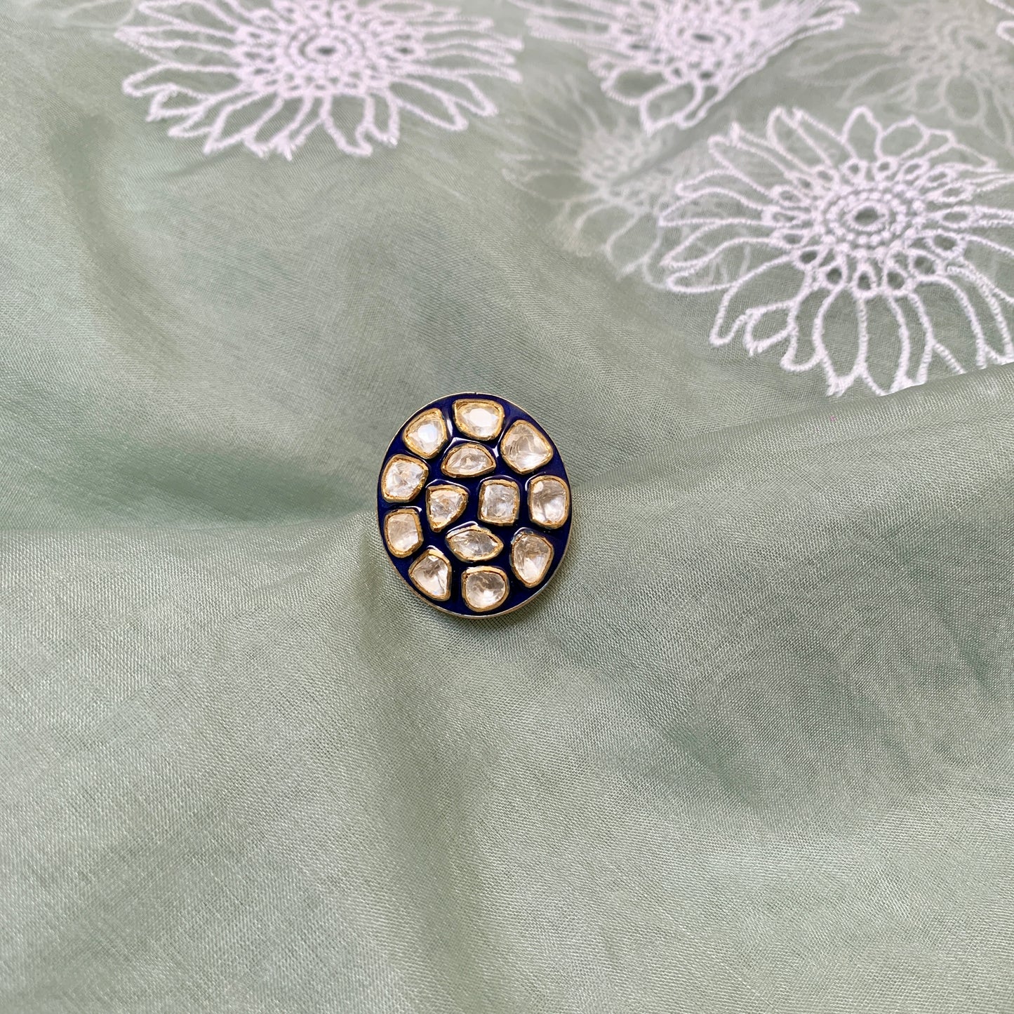 Blue Meena Ring