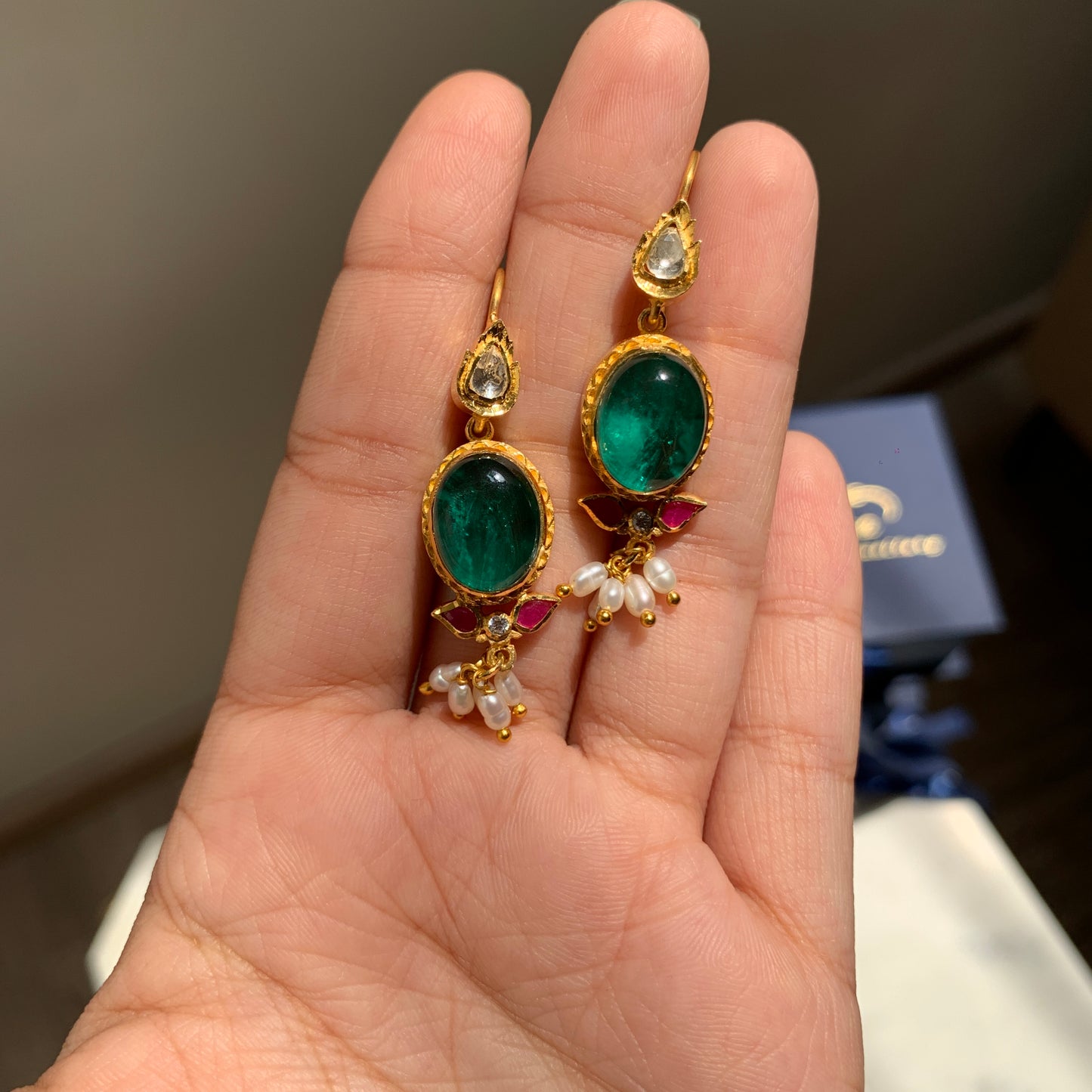 Royal Emerald Polki Balis