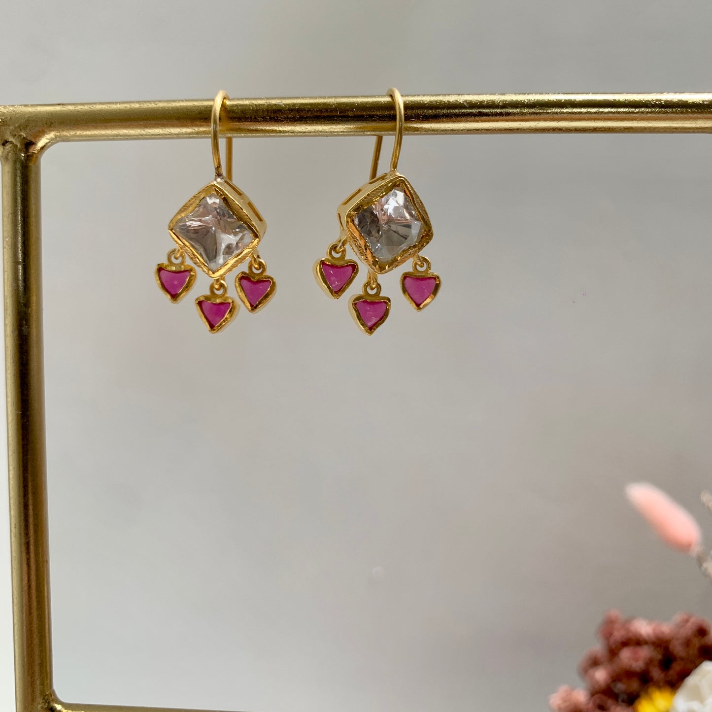 Delicate Heart Polki Balis