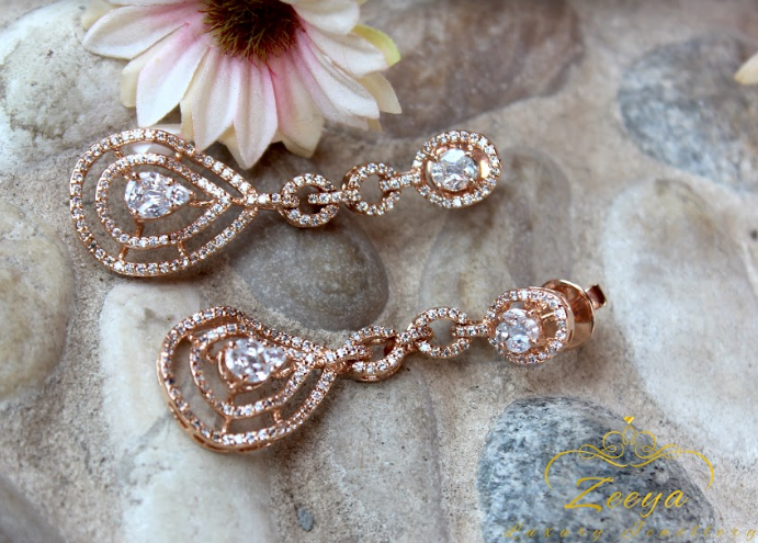 Rose Gold Cocktail Earrings