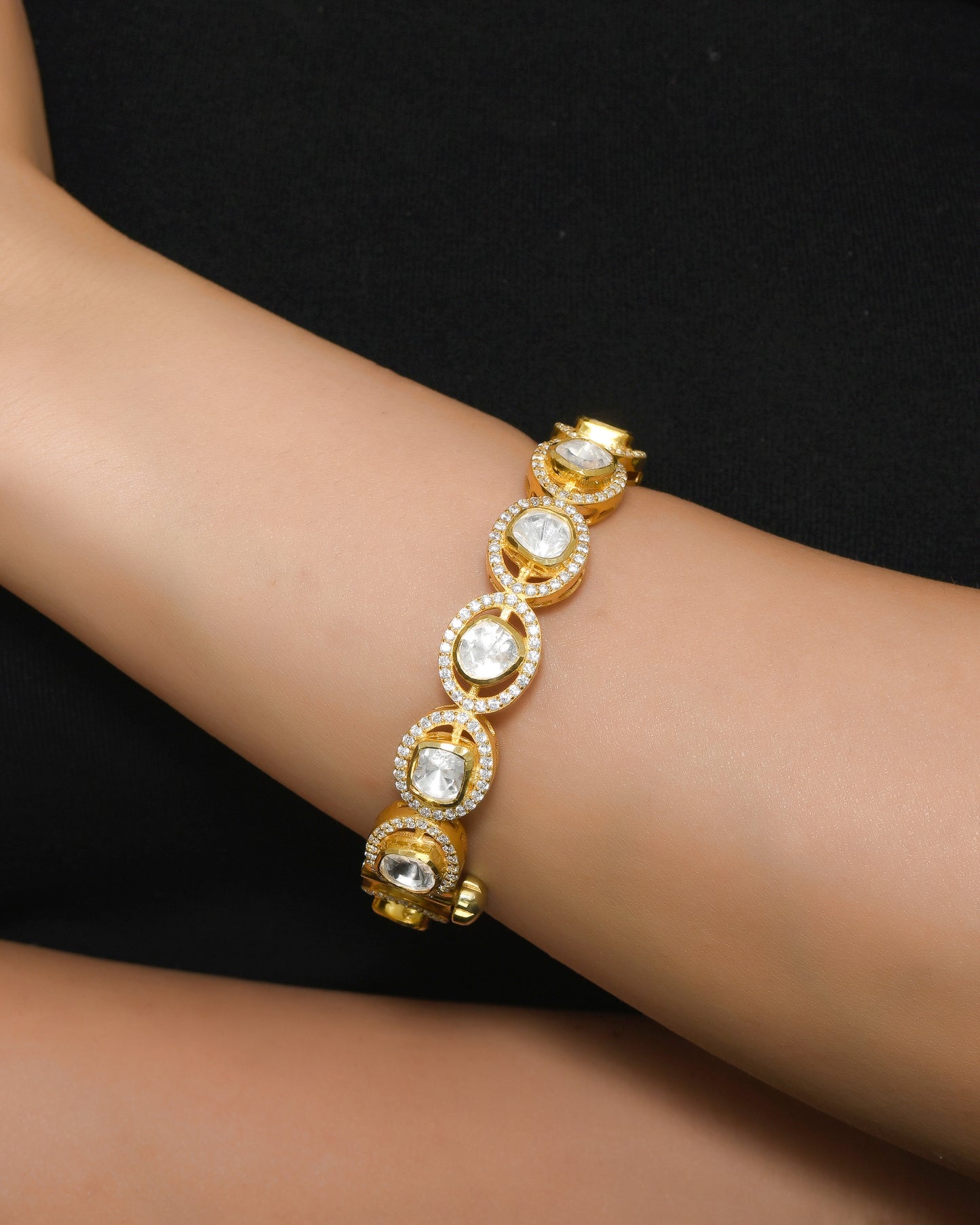 Single Line Polki Bangle
