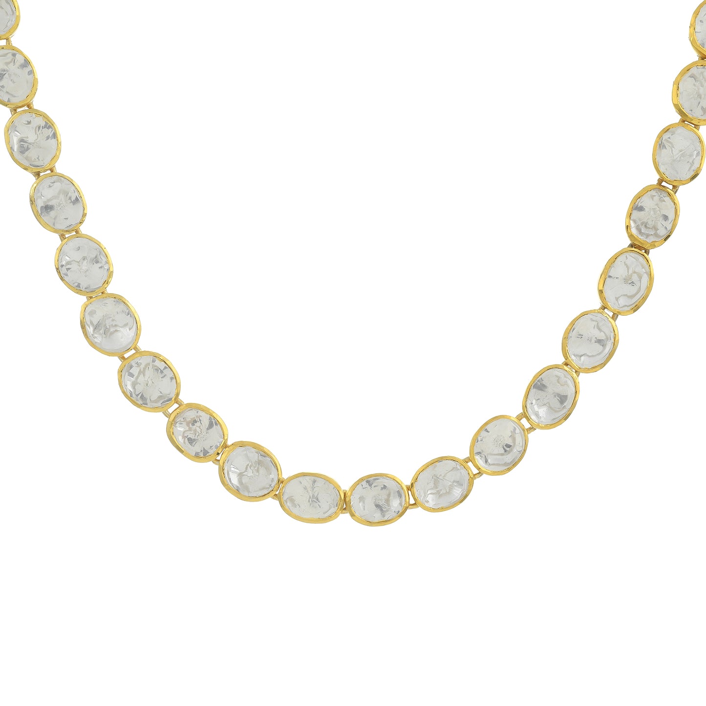 Single Line Polki Necklace set