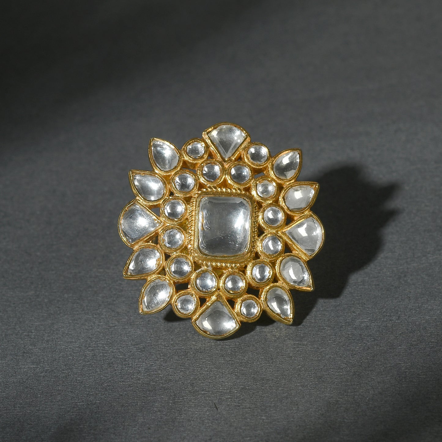 Statement Kundan Ring