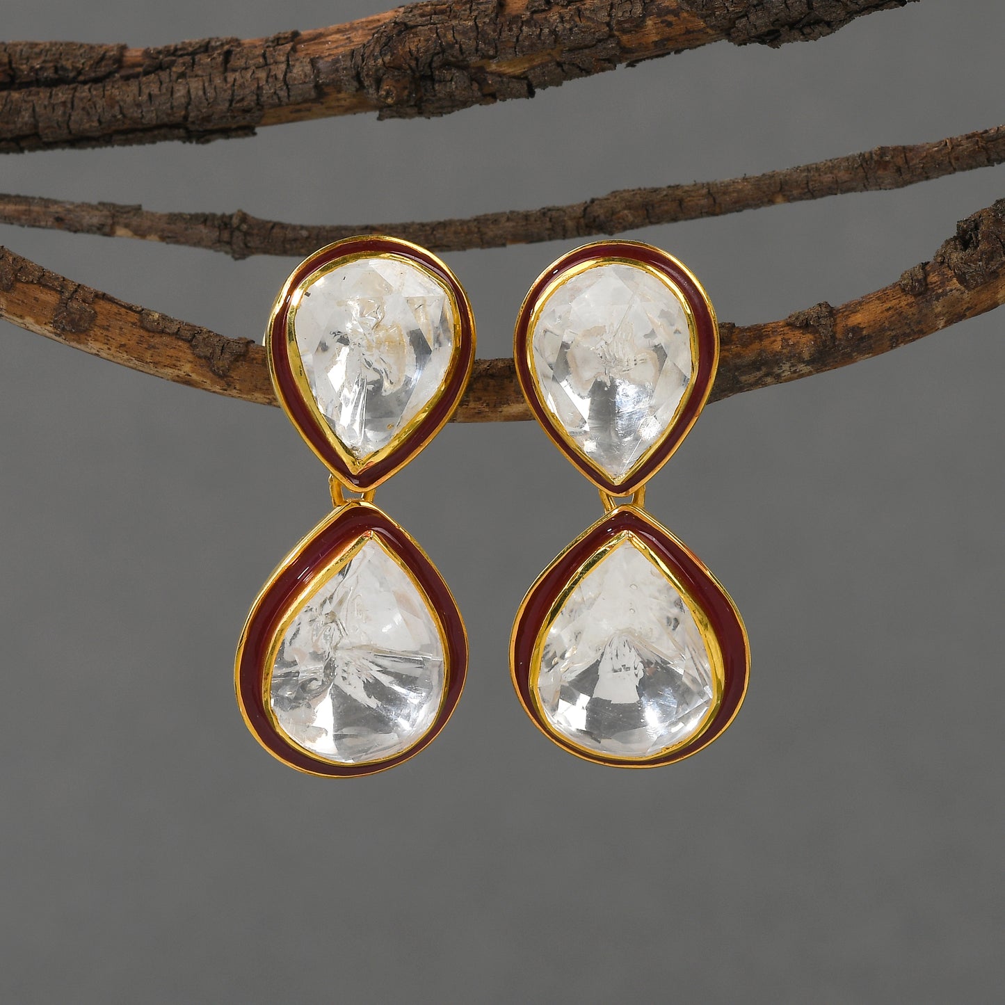 Oversized Meenakari Earrings