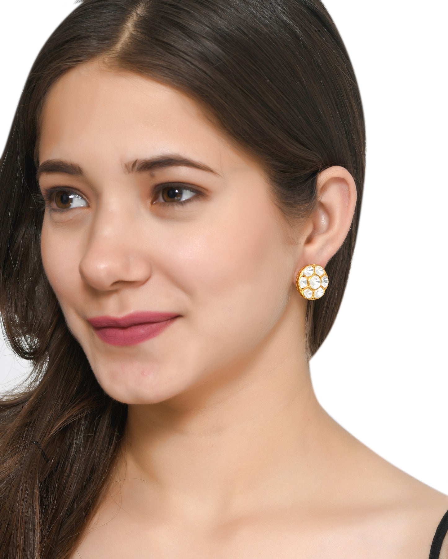 Easy to wear Polki Studs