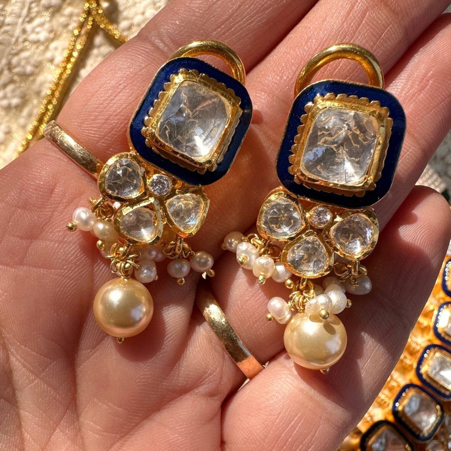 Blue Meenakari Choker Set