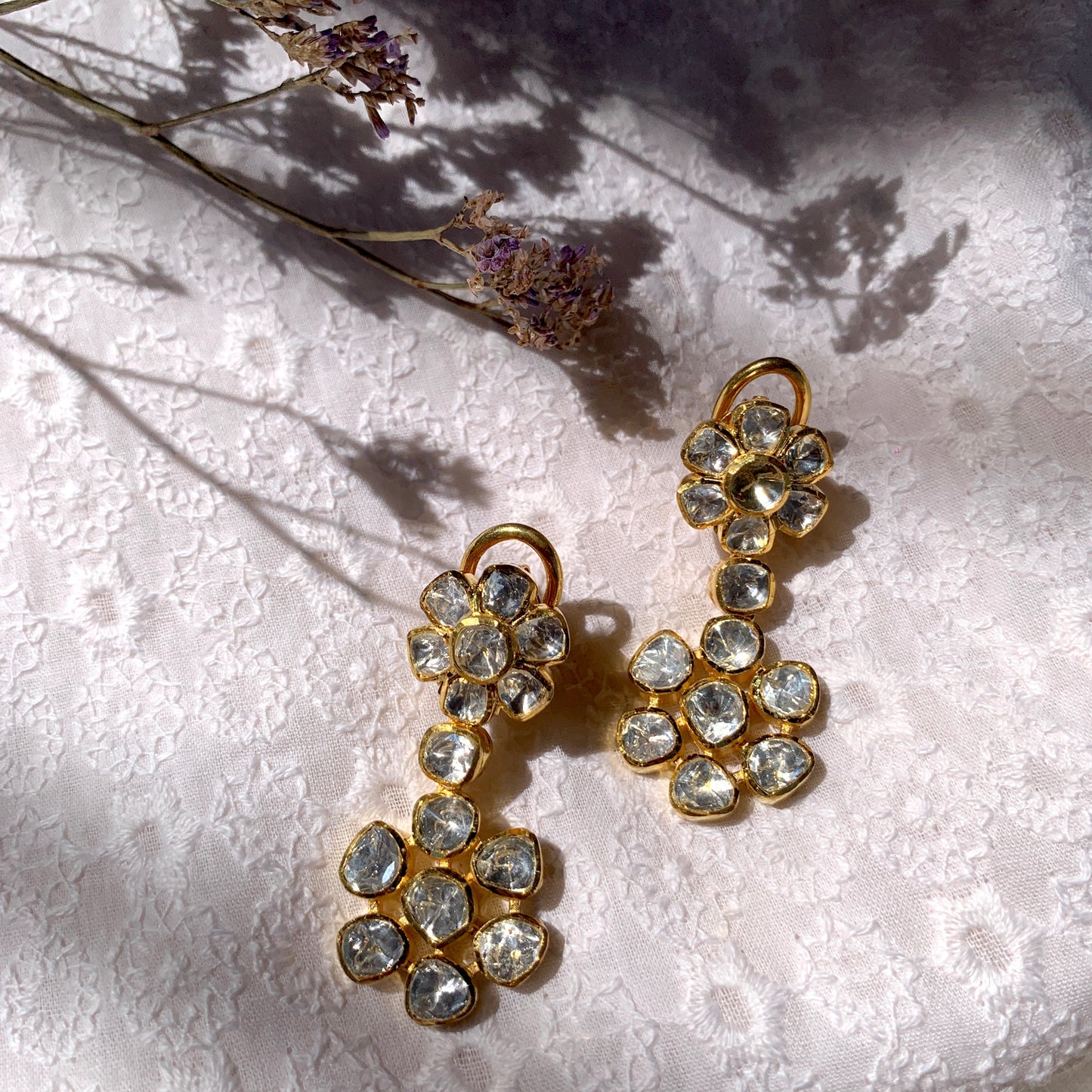 Delicate Polki Earrings