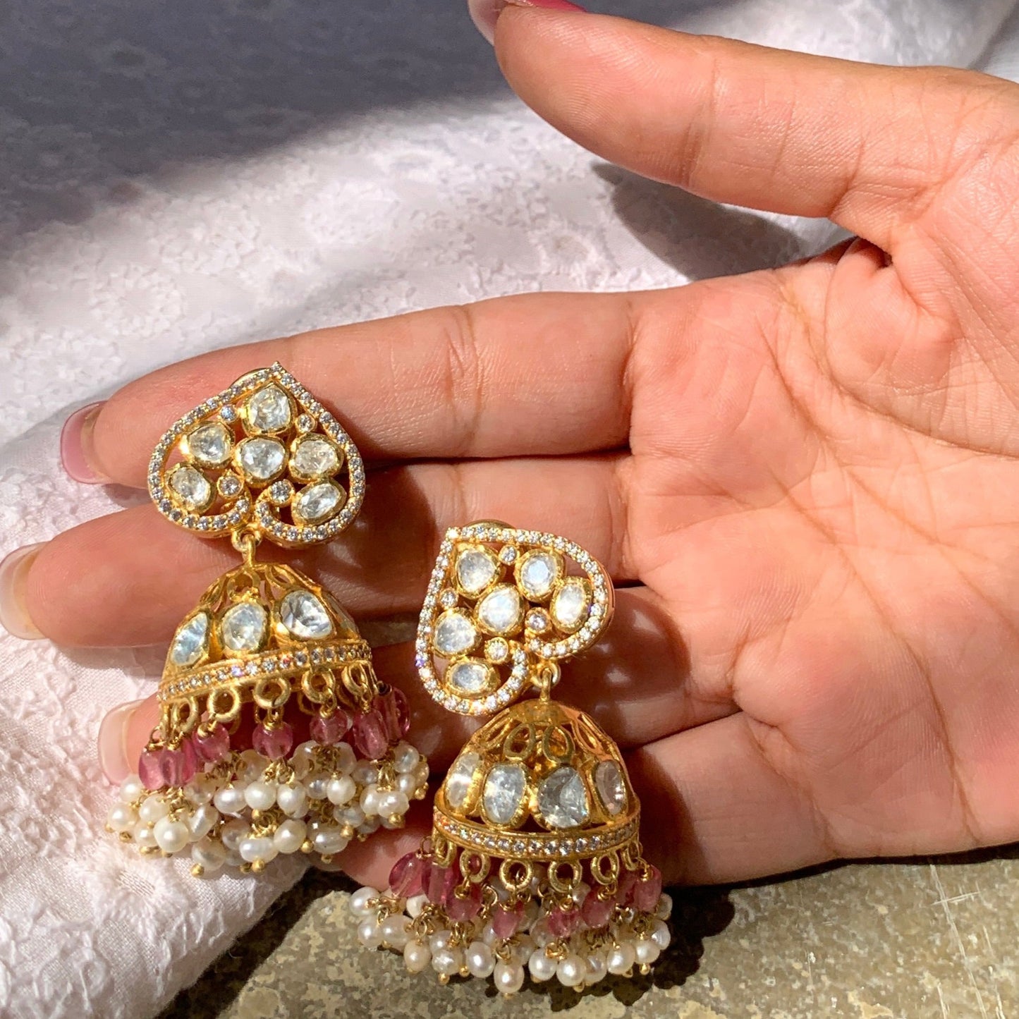 Polki Jhumkis