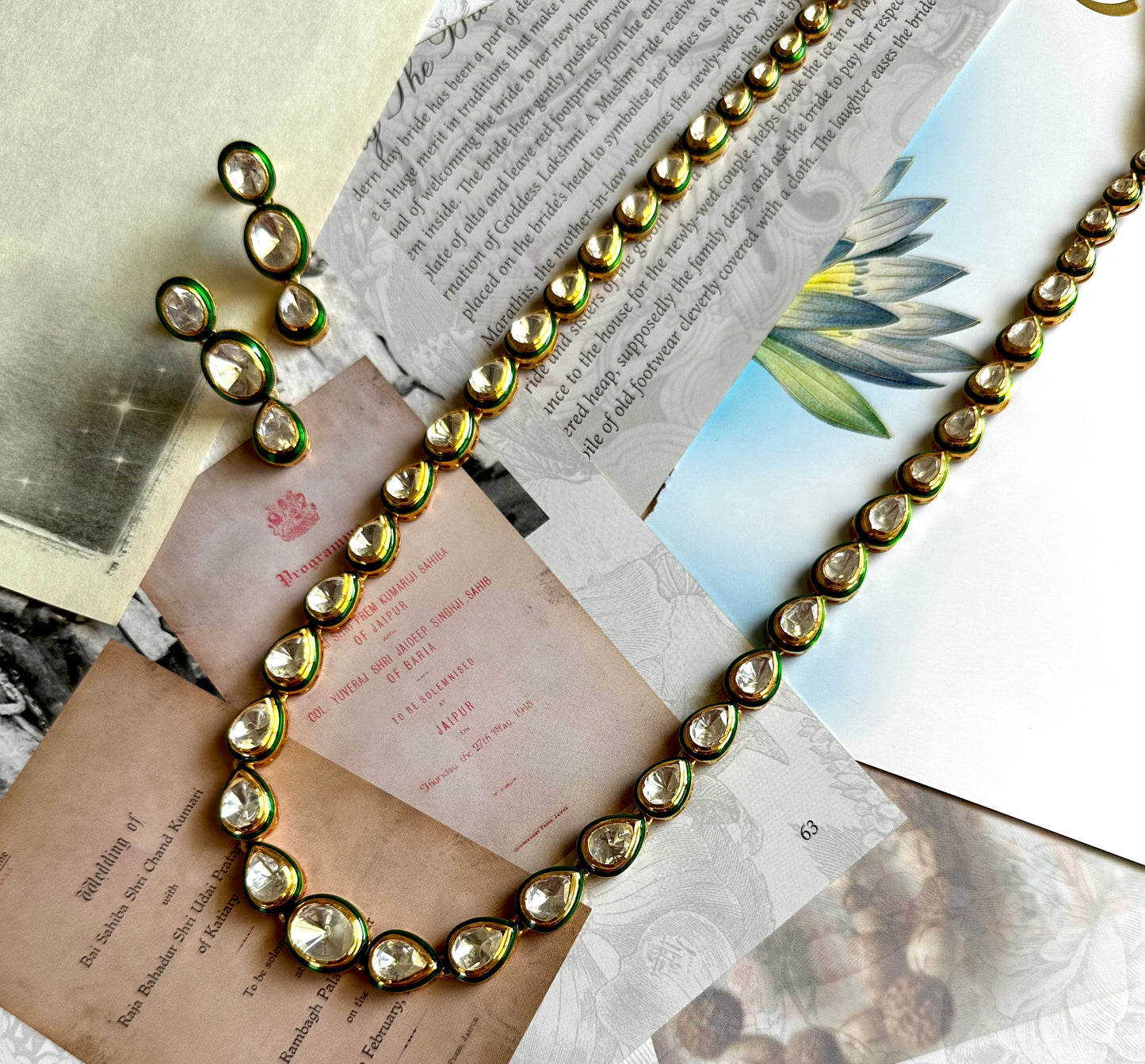 Roza Meenakari Necklace Set