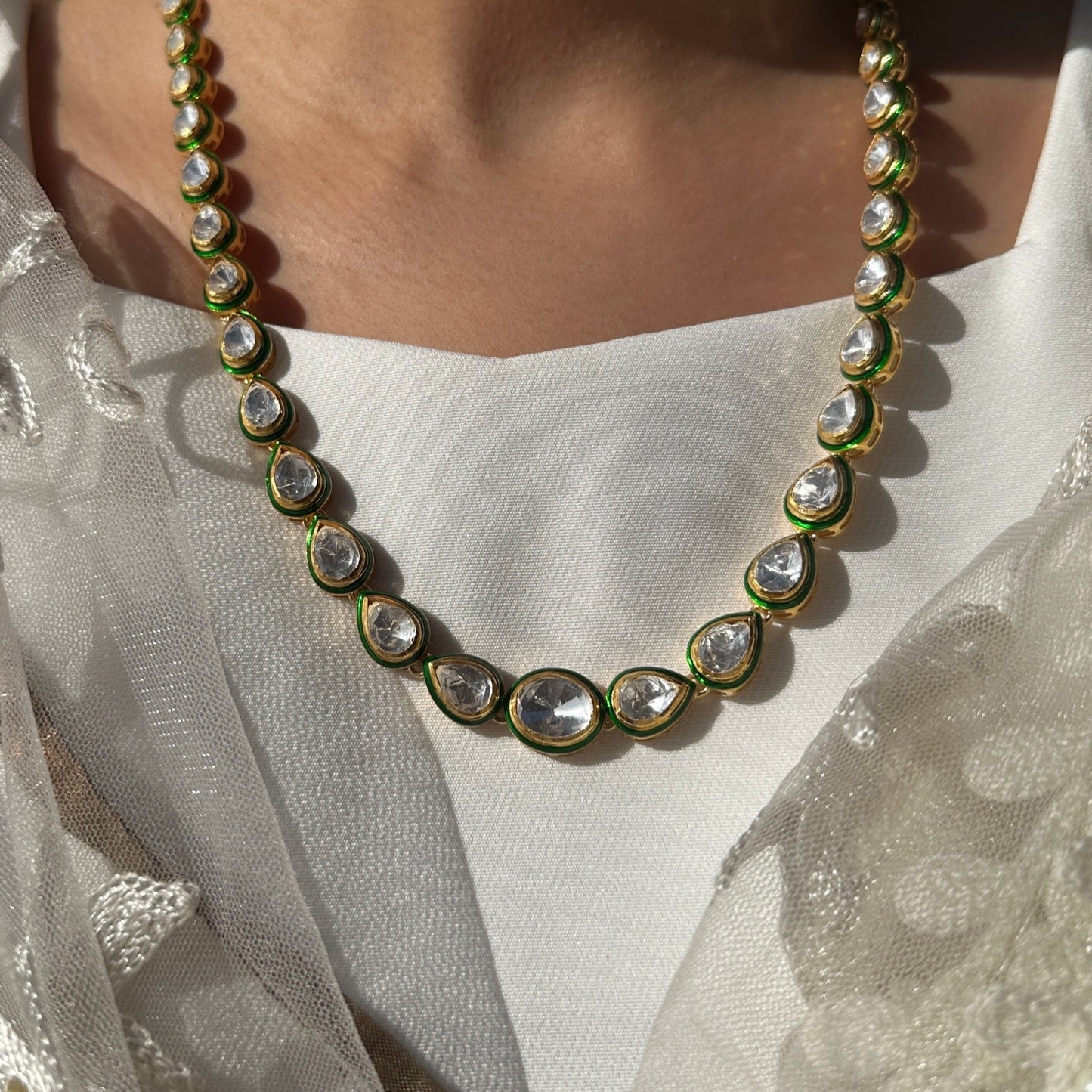 Roza Meenakari Necklace Set