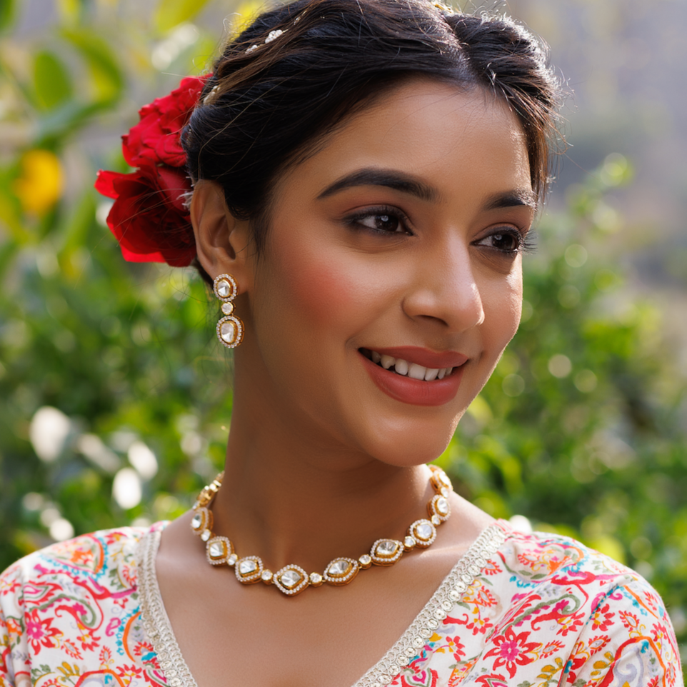 Classic Polki Necklace Set