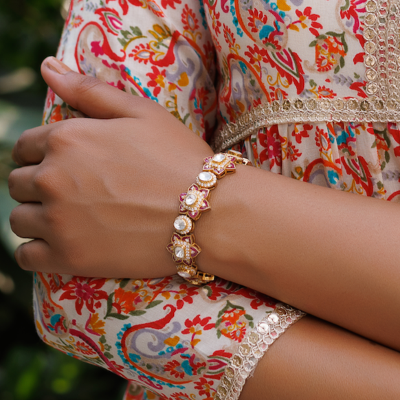 Meenakari Tennis Bracelet