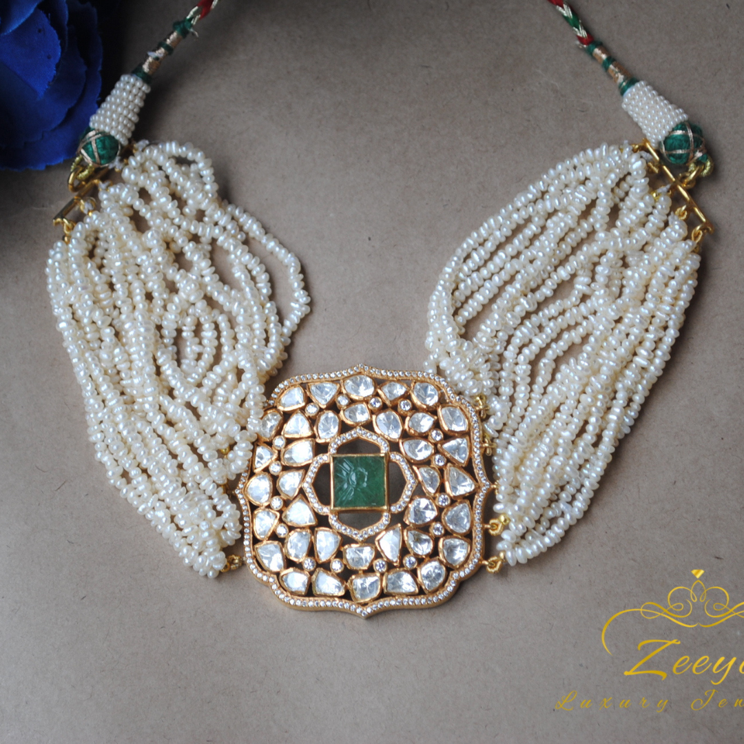 Carved Emerald Choker