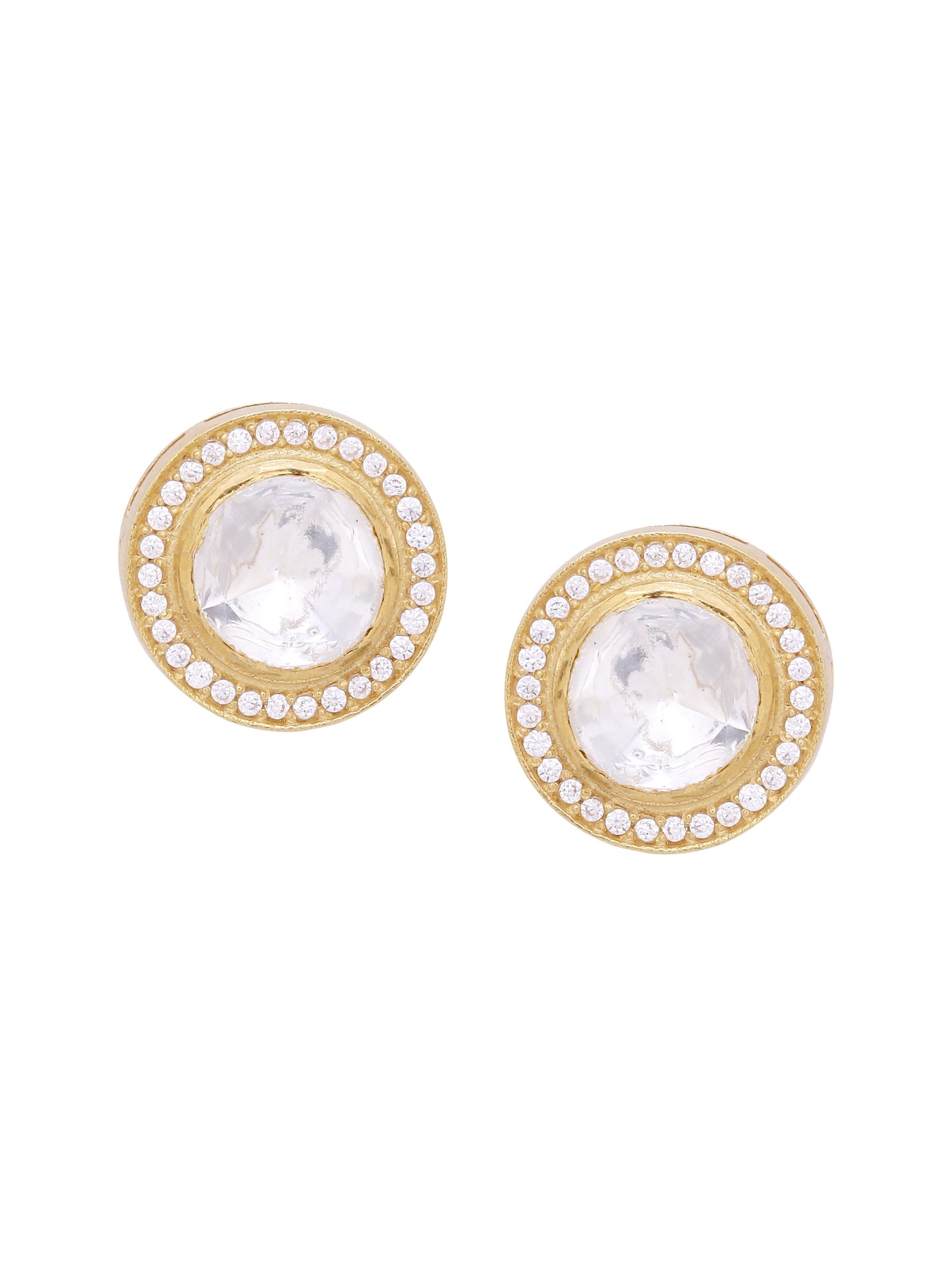 Round Polki Studs