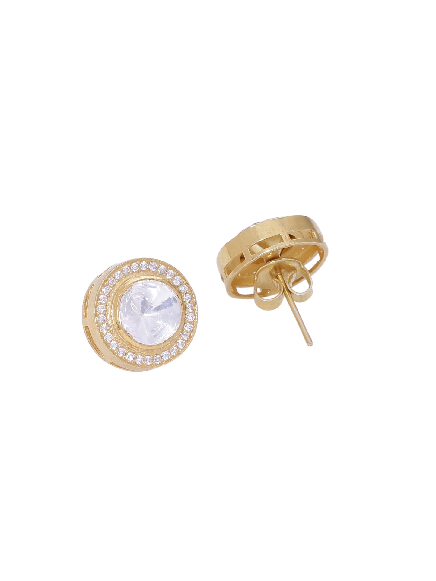 Round Polki Studs