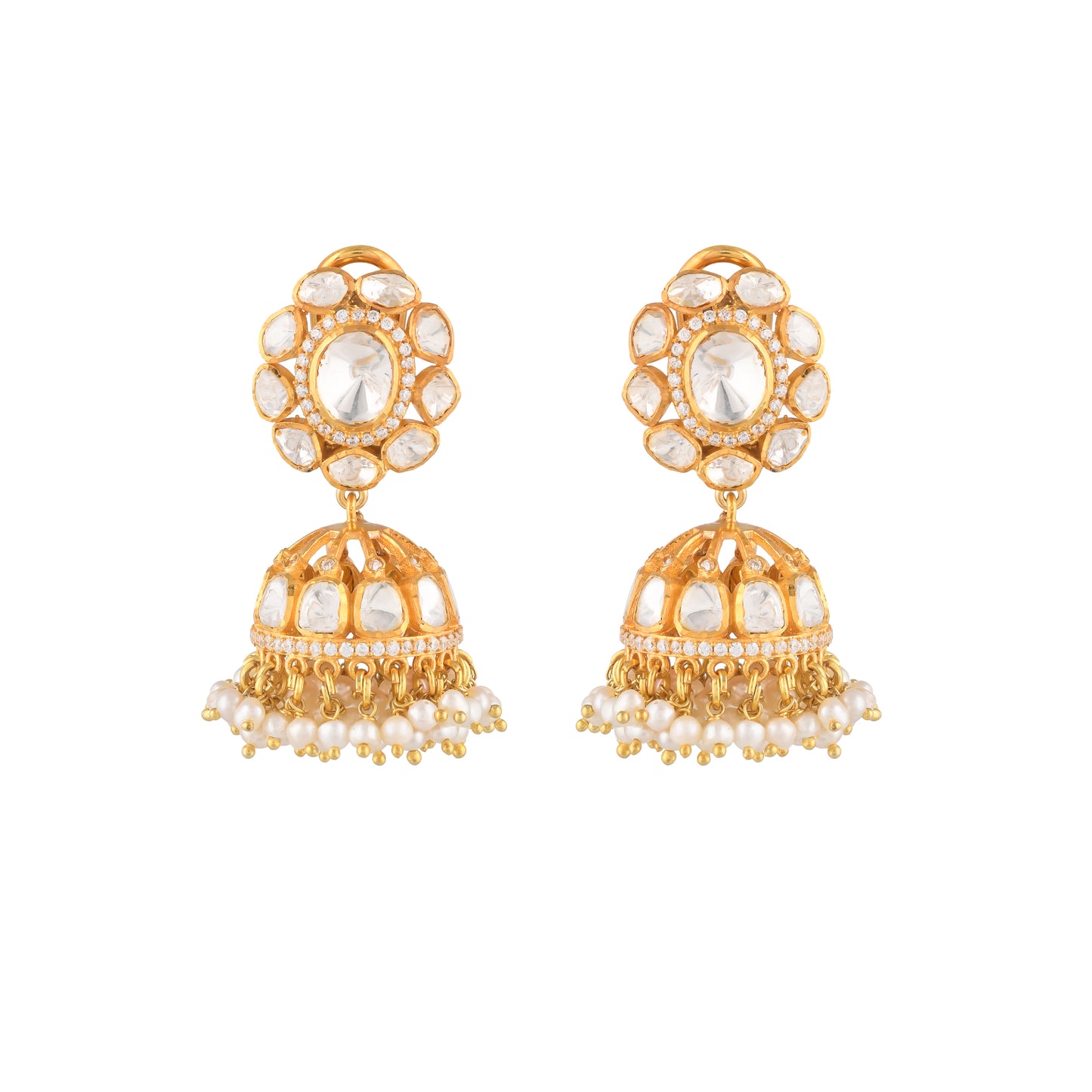 Classic Polki Jhumkis