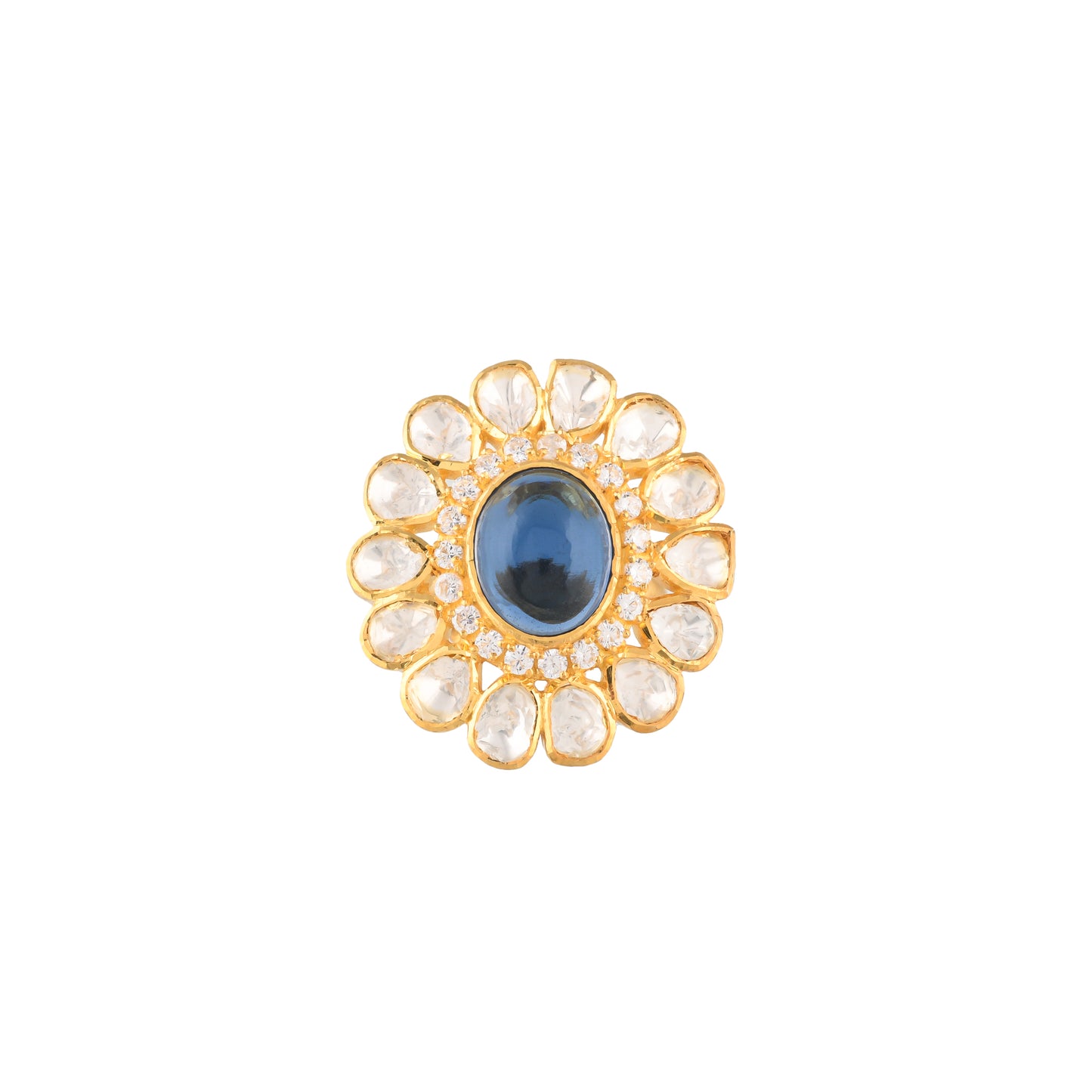 Sapphire Polki Ring