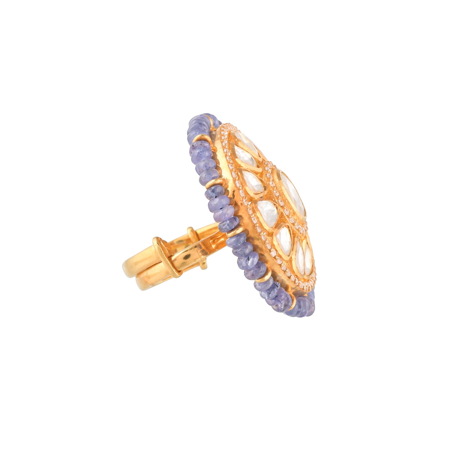 Sapphire Polki Ring