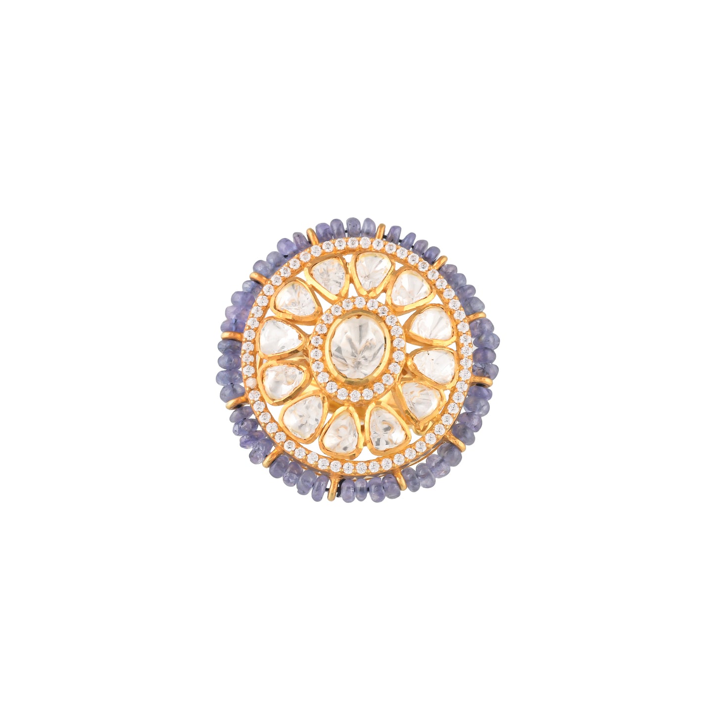 Sapphire Polki Ring