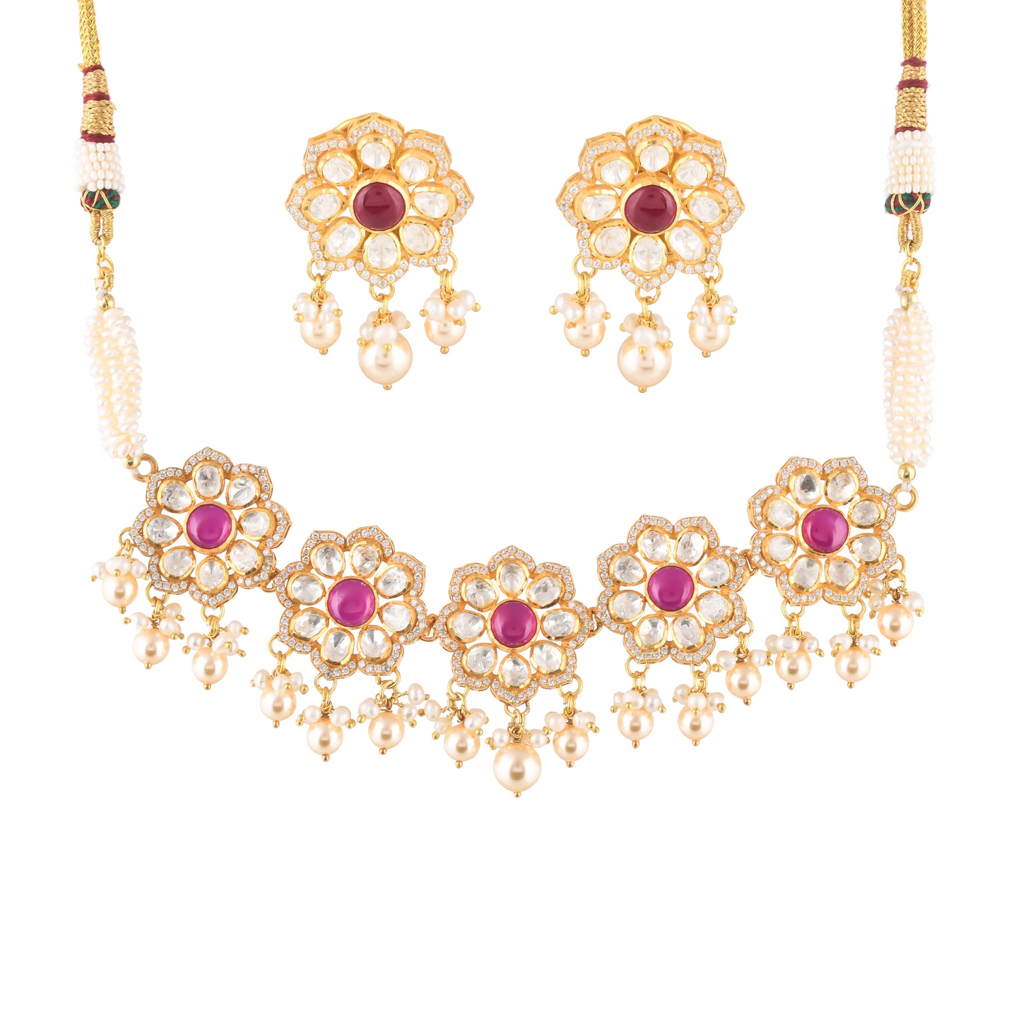 Floral Polki Choker Set