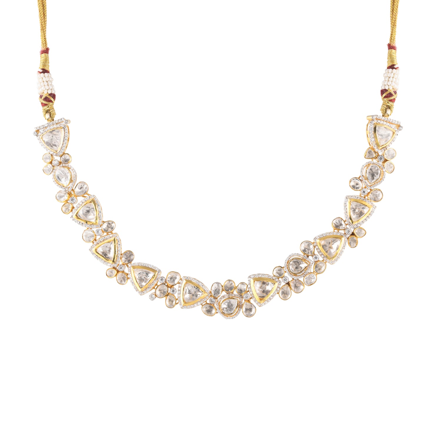 Floral Polki Necklace Set