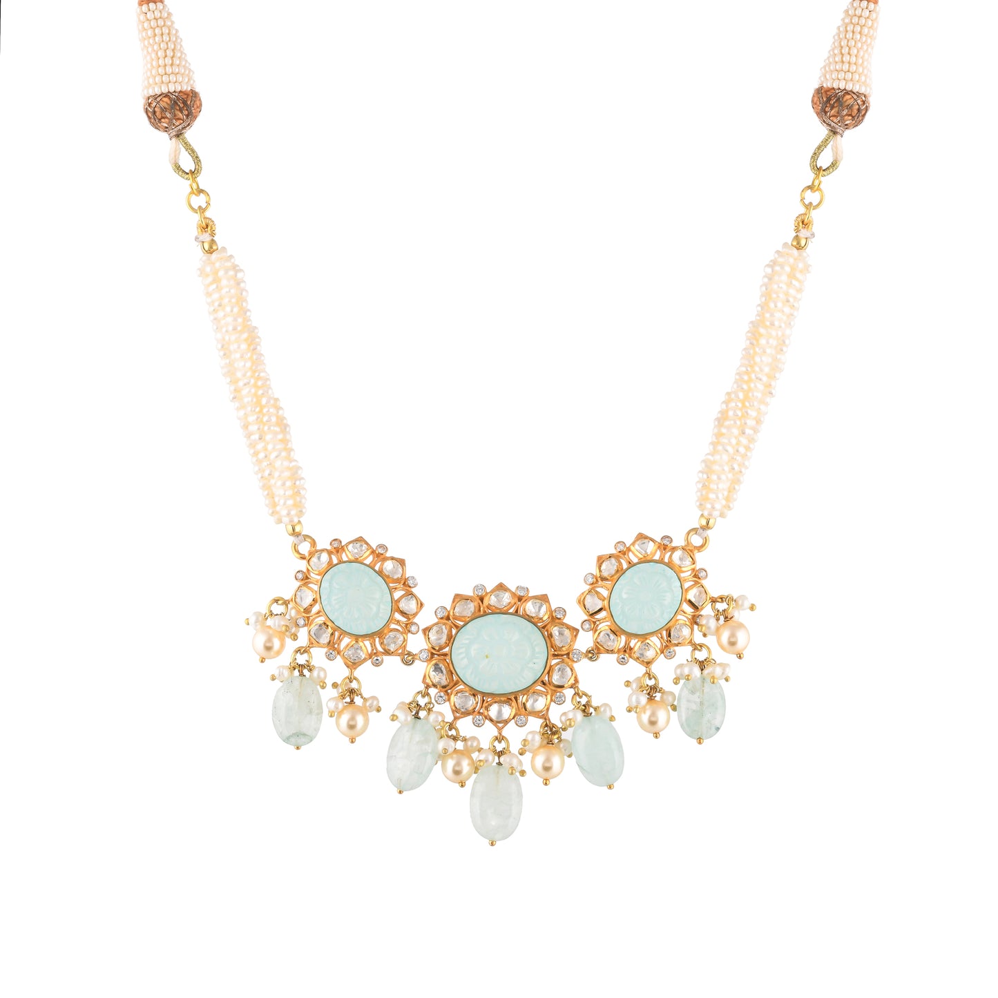 Pastel Pearl Polki Choker